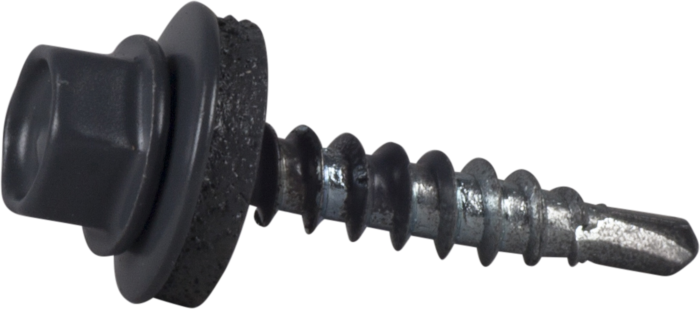 ESSVE 64911 Farmerskrue 4,8 x 28 mm, borspiss, 250-pakning Mørkegrå (RR23)