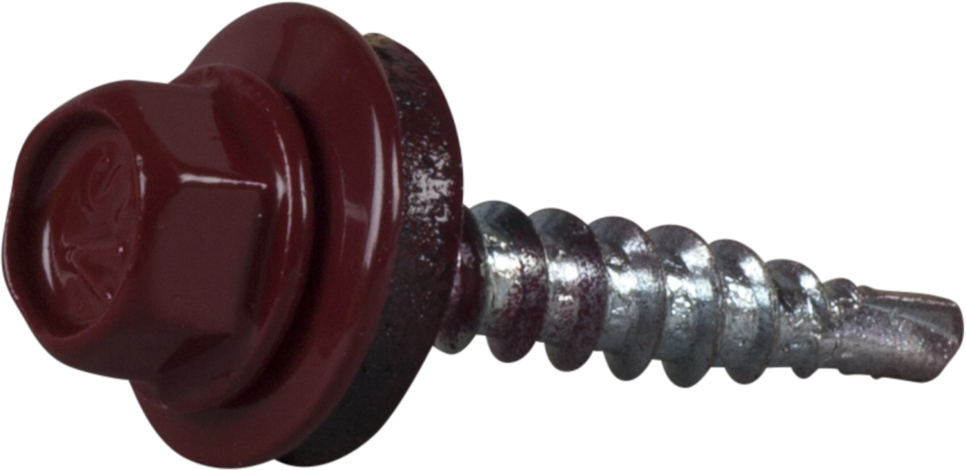 ESSVE 64933 Farmerskrue 4,8 x 28 mm, borspiss, 250-pakning Brunrød (RAL 3011)