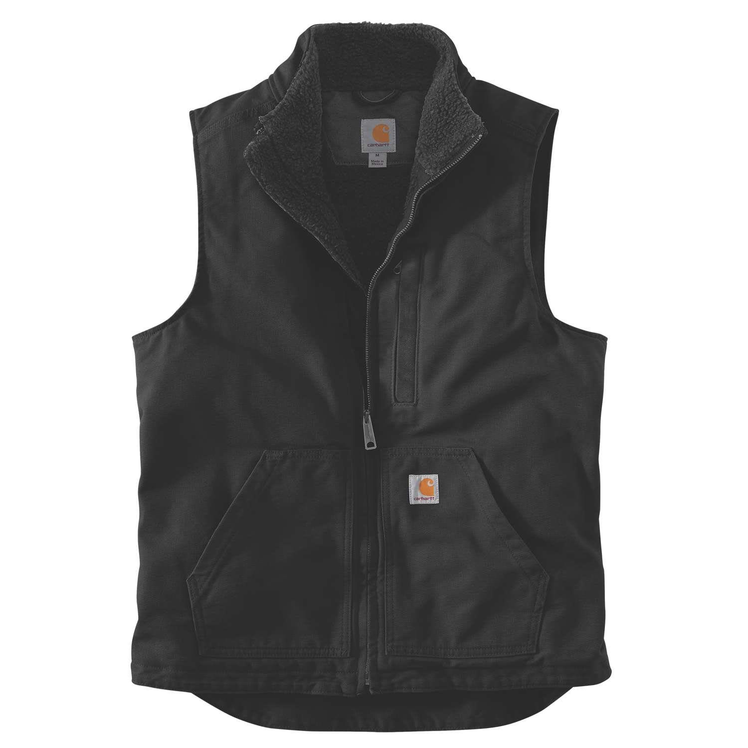 Washed Duck Lined Mock Neck Vest