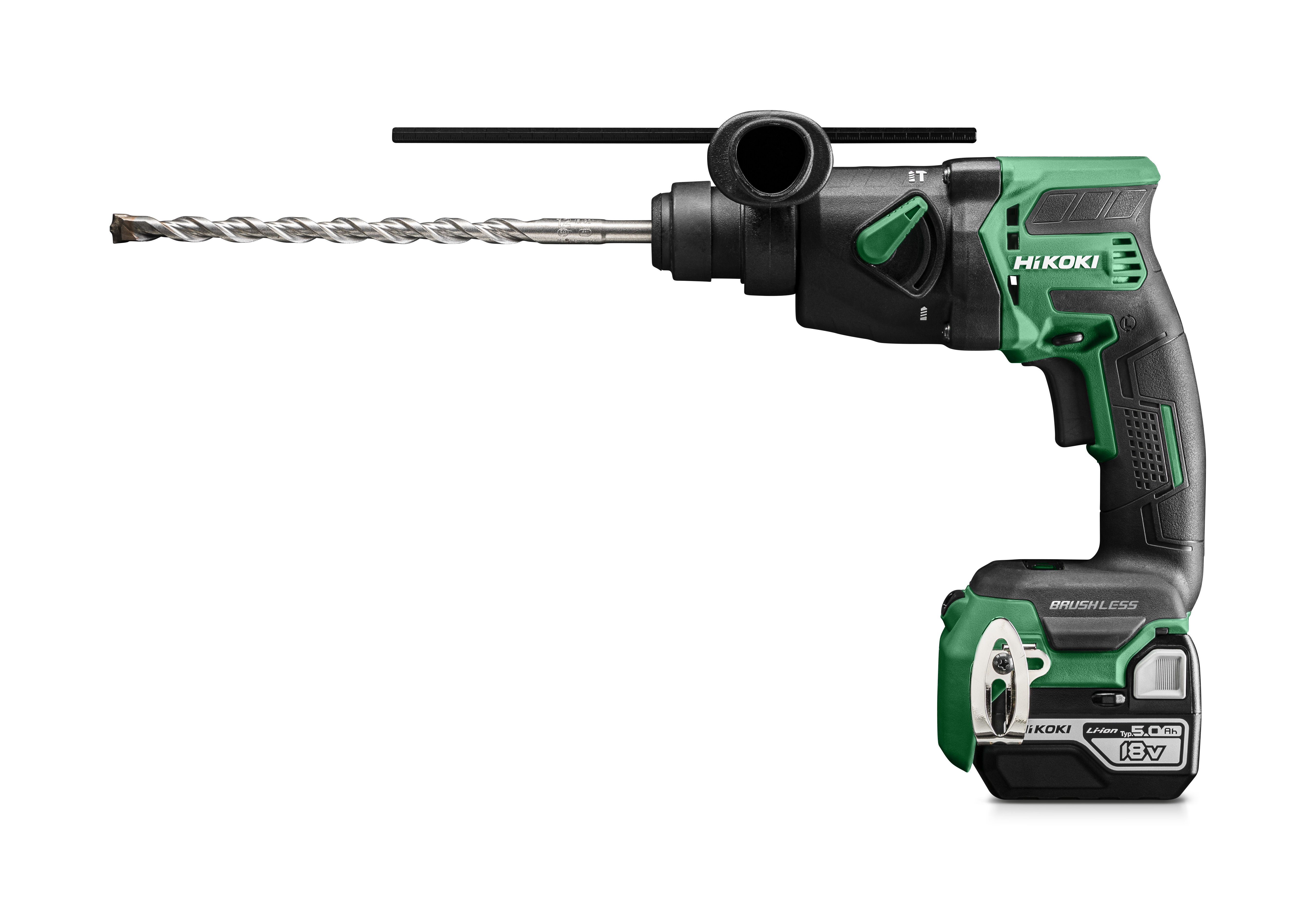 HiKOKI DH18DPB Borrhammare med 5,0 Ah batterier och laddare