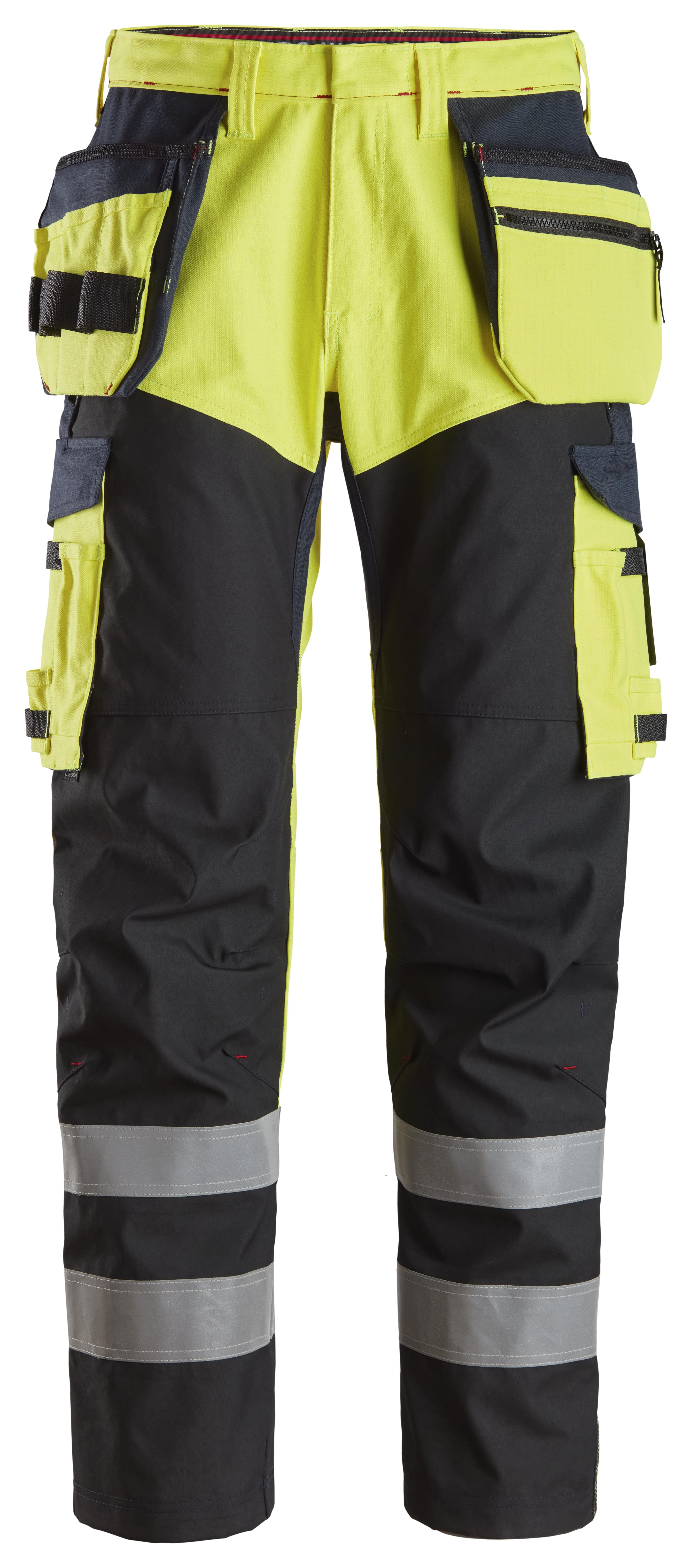 Snickers Workwear 6265 Arbeidsbukse varsel, gul/marineblå 88