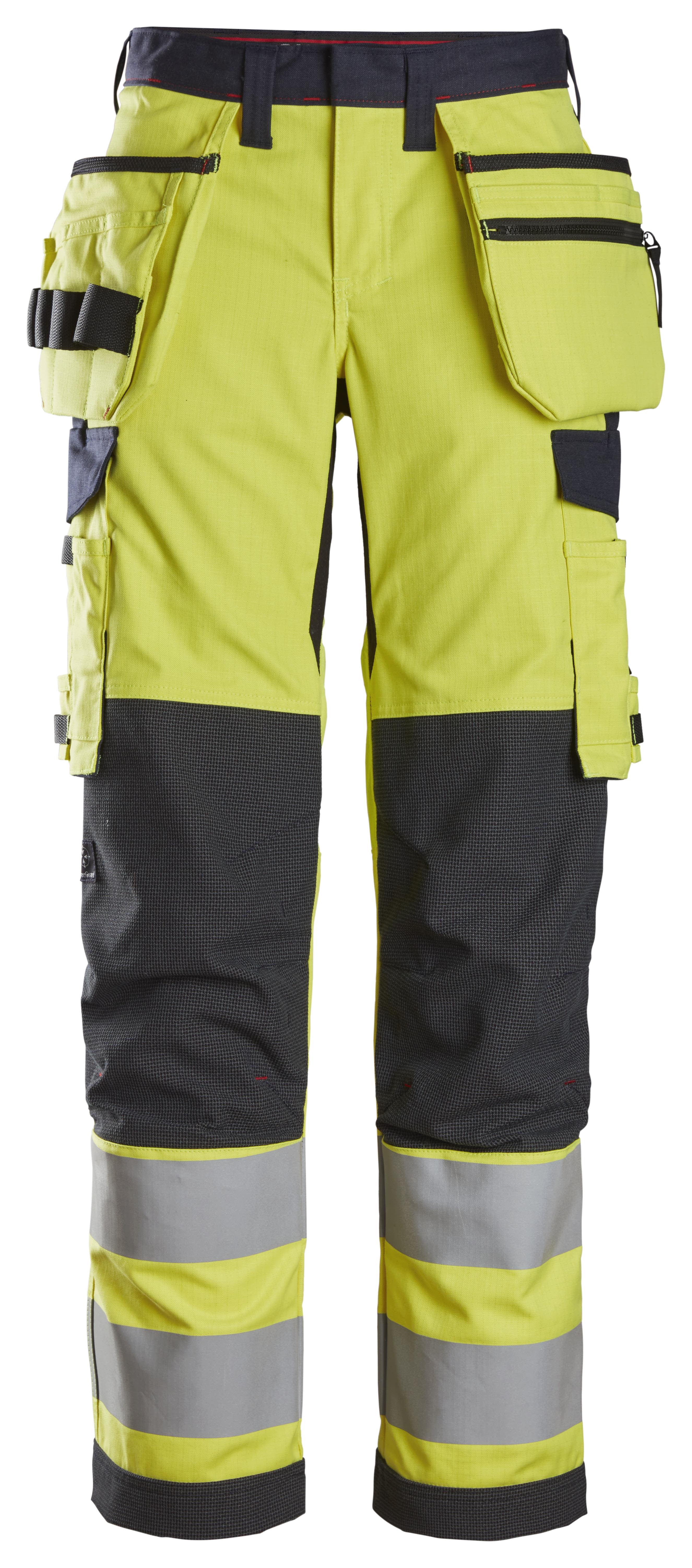 Snickers Workwear 6797 Arbeidsbukse varsel, gul/marineblå 50