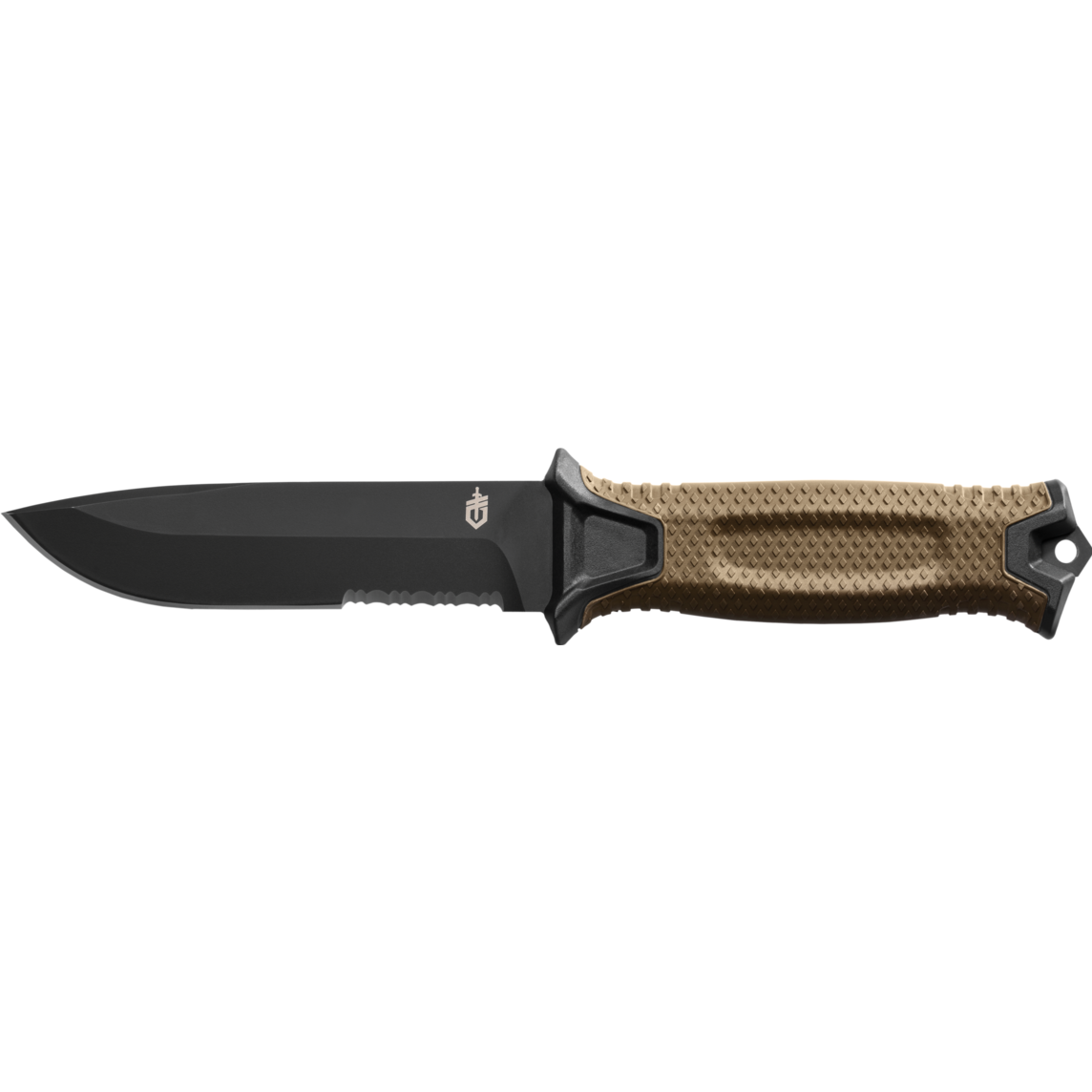Gerber 1027847 Puukko Sahalaitainen, mukana tuppi, ruskea kotelo