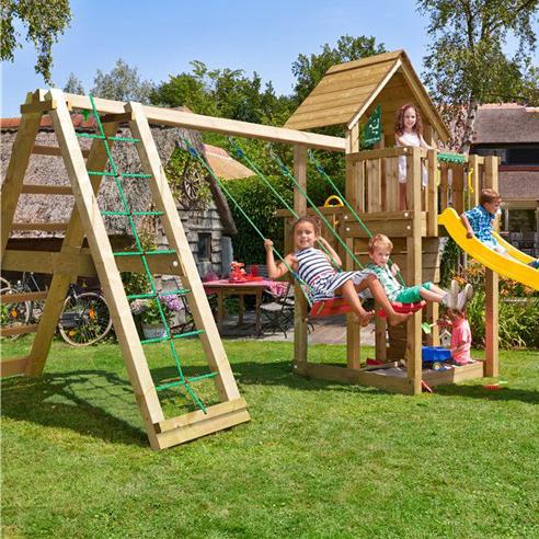 Jungle Gym Cubby Lektorn med klättermodul och rutschkana