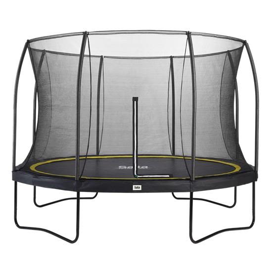 Salta Comfort Edition Studsmatta svart, med säkerhetsnät Ø427 cm
