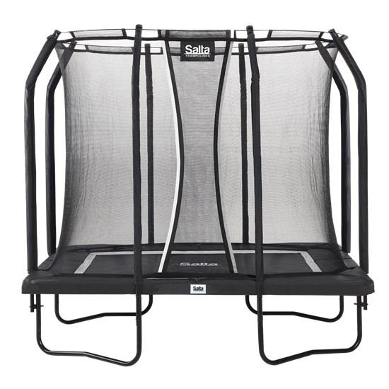 Salta Premium Black Edition Studsmatta svart, med säkerhetsnät 214x305 cm, rektangulär
