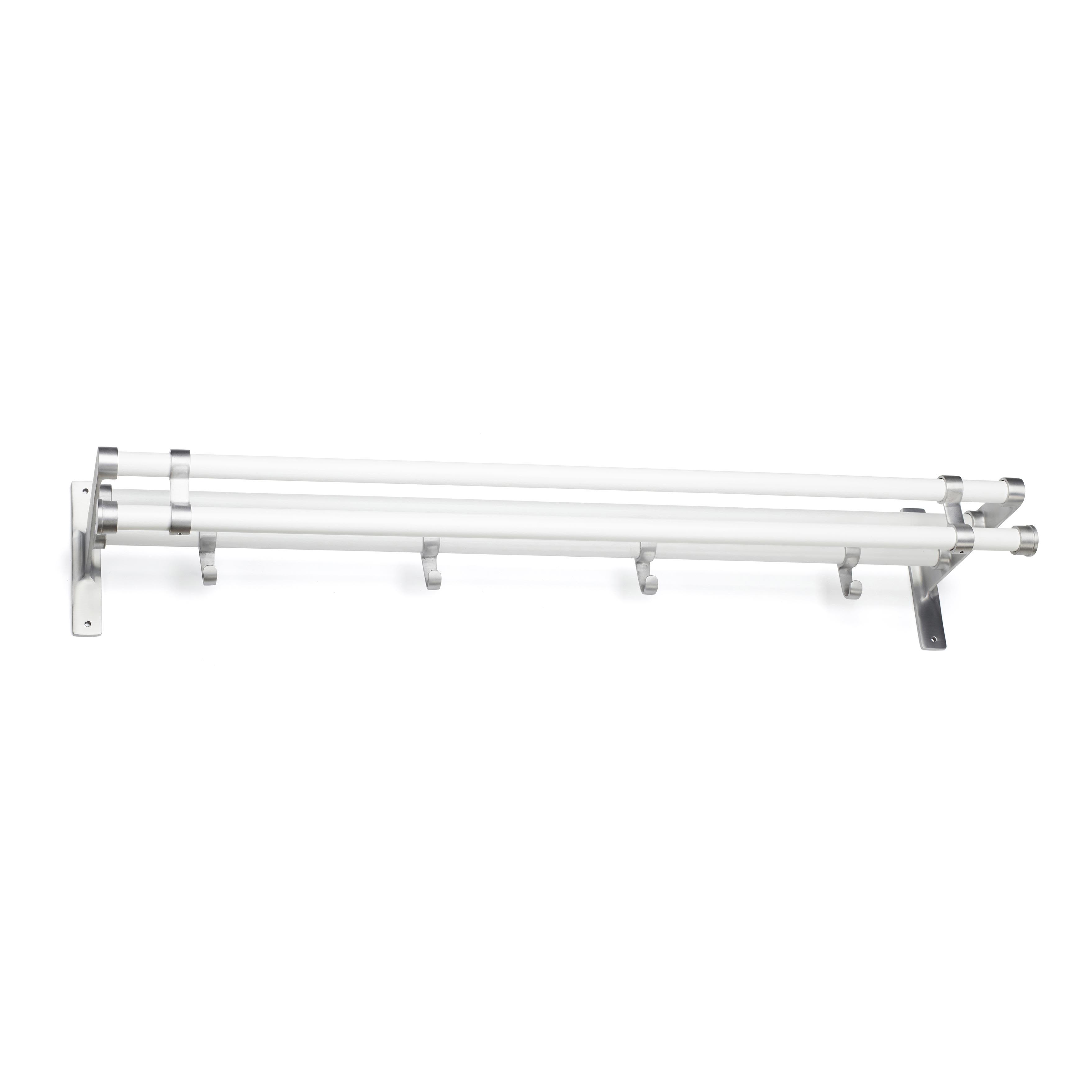 Habo Elegant Plus Hatthylle Aluminium/hvit, 1000 mm