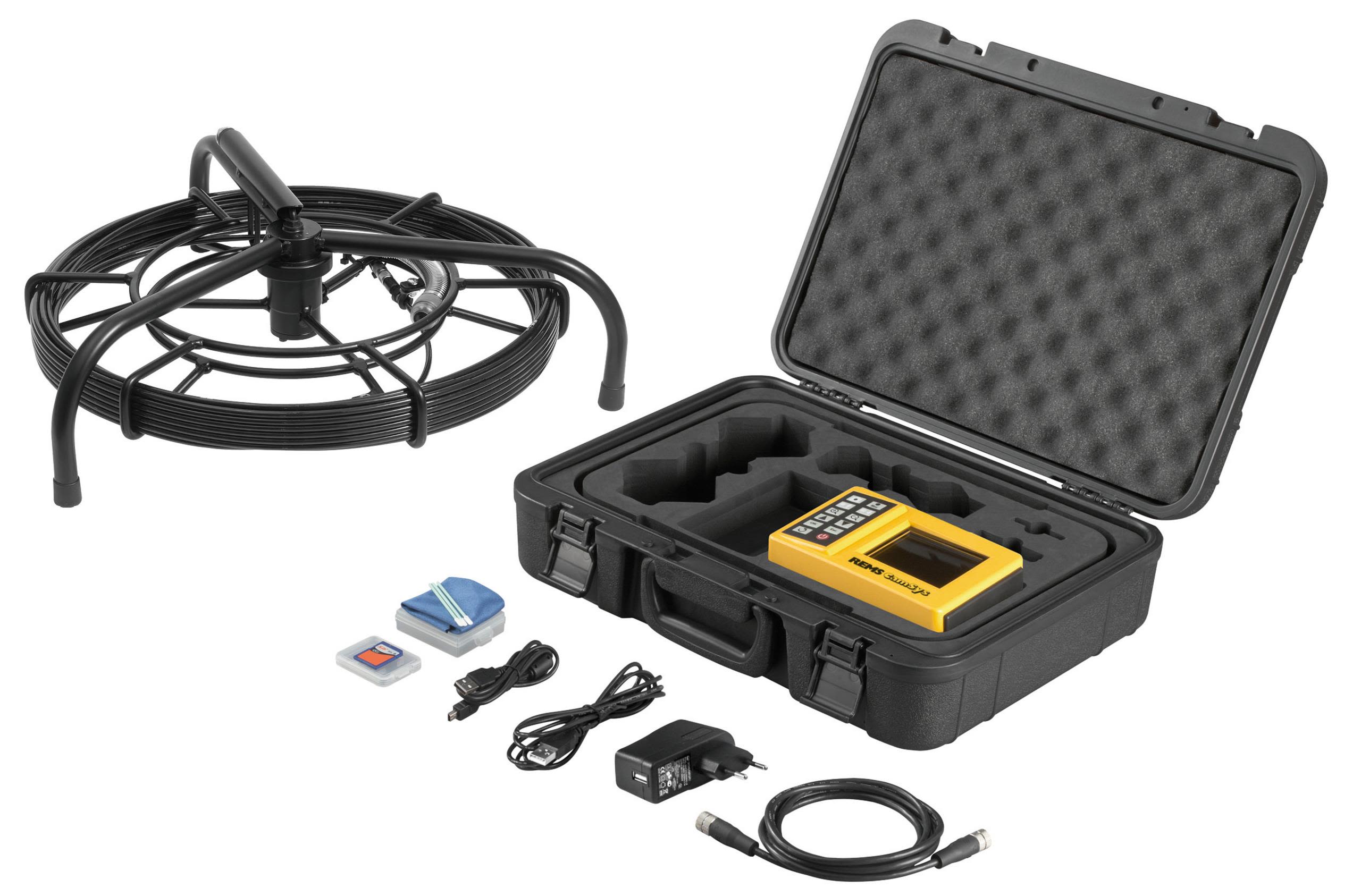 REMS CamSys Set S-Color Rørinspeksjonskamera Ø5,4 mm, 30 m kabel, for rør Ø50–150 mm