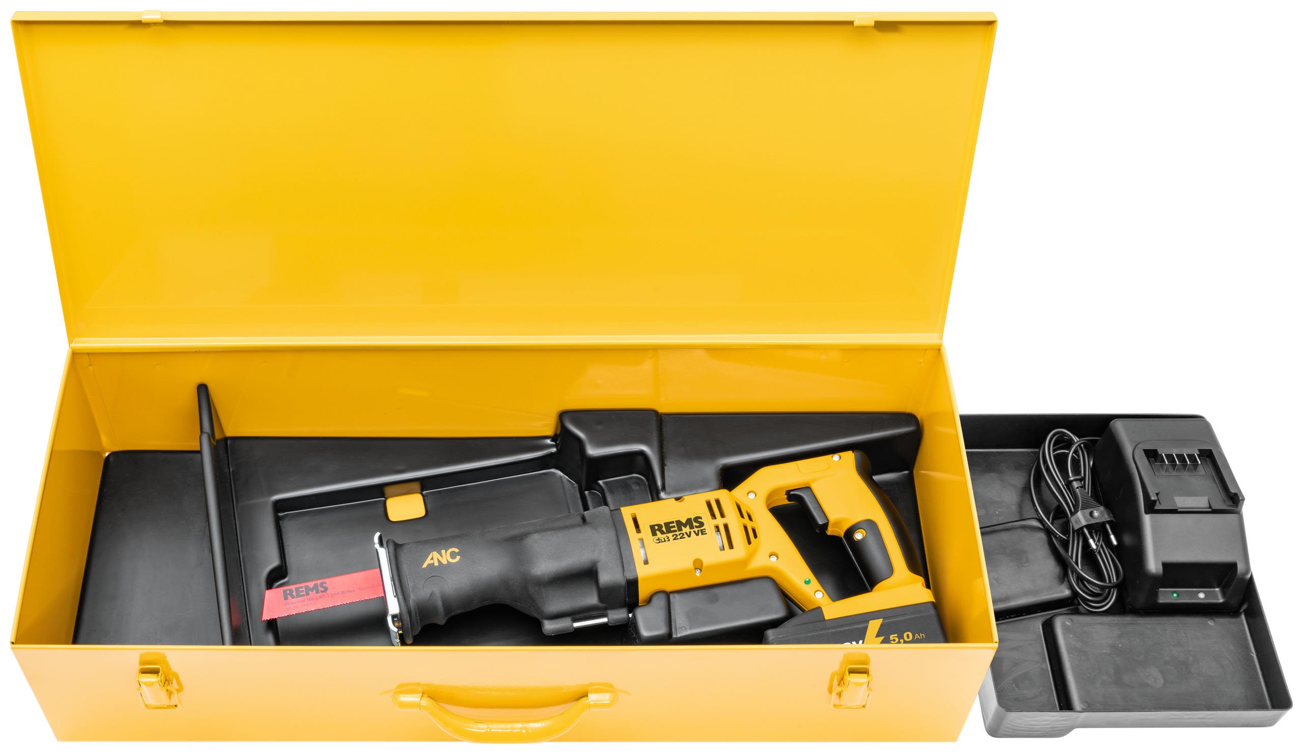 REMS Akku-Cat 22 V VE Tigersåg med batteri och laddare