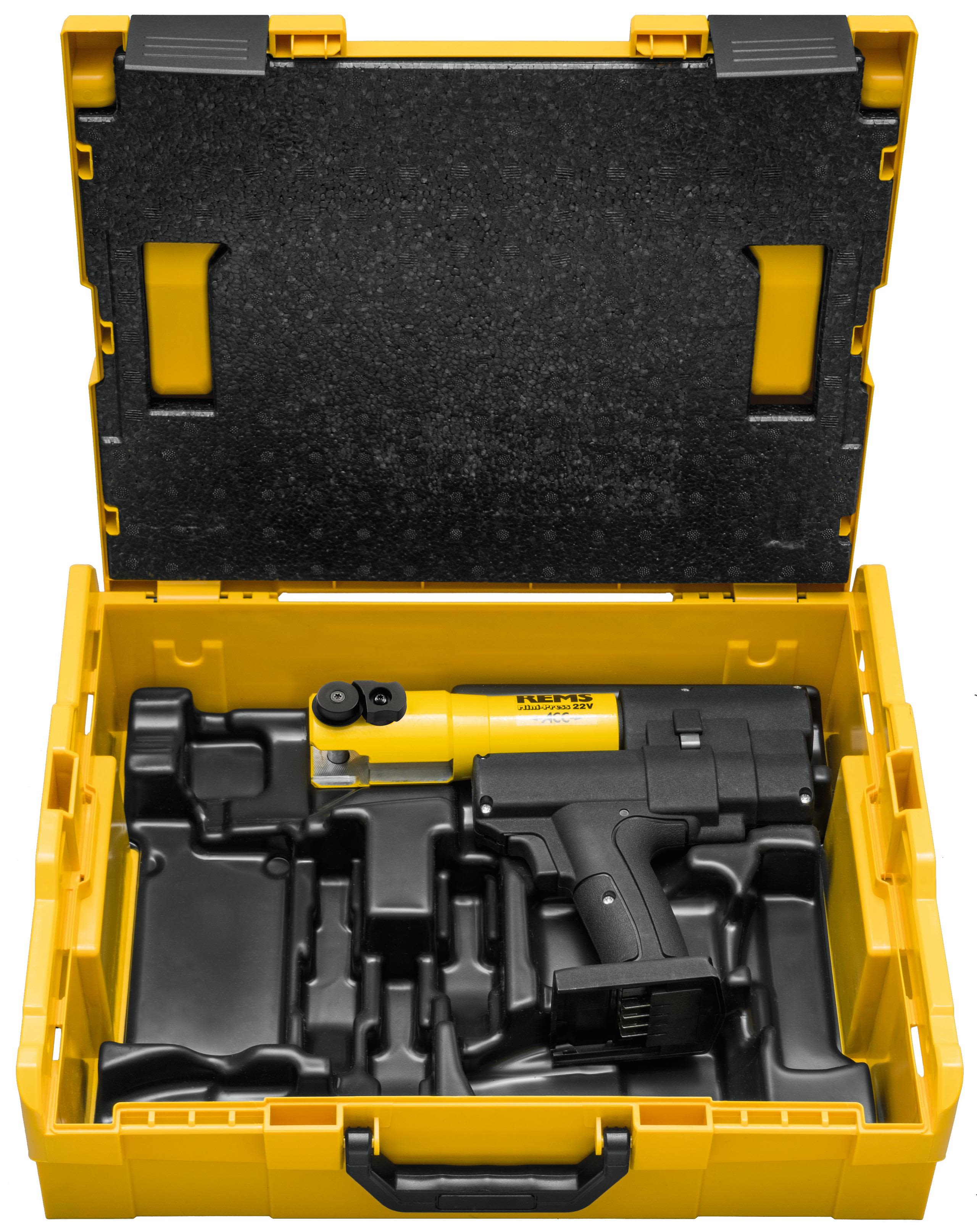 REMS Mini-Press 22 V ACC Pressmaskin med L-BOXX, utan batteri och laddare