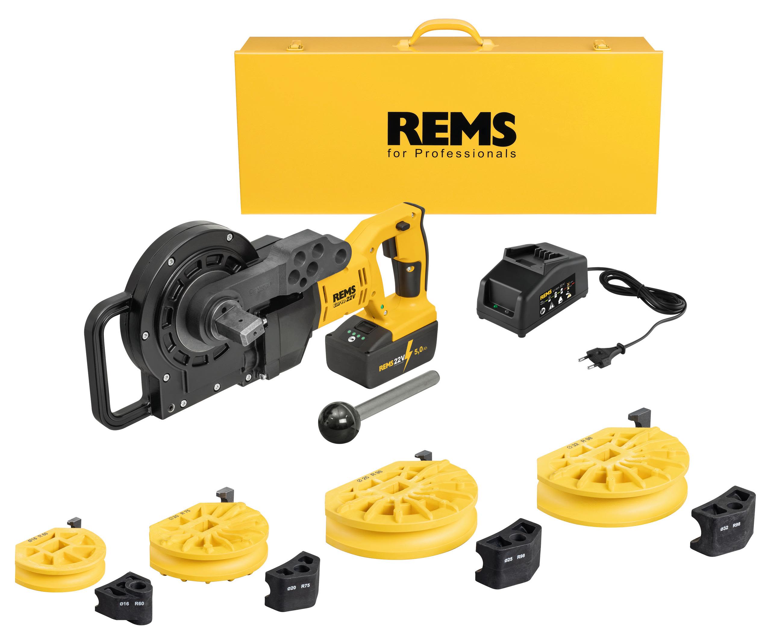 REMS 580068 R220 Bockmaskin 16-32 mm, med batteri och laddare
