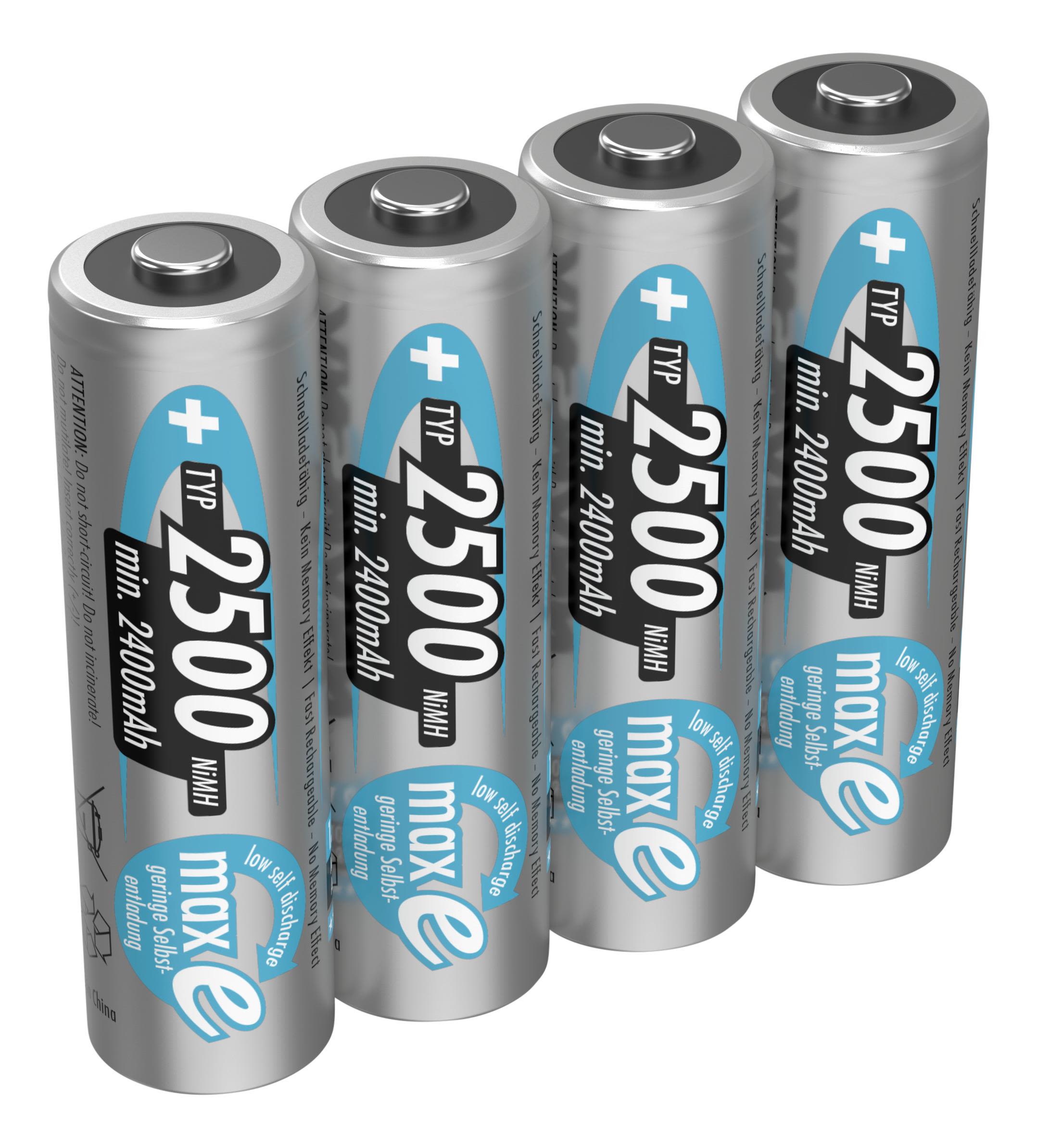 ANSMANN - Batteri 4 x AA type - NiMH - (oppladbart) - 2500 mAh