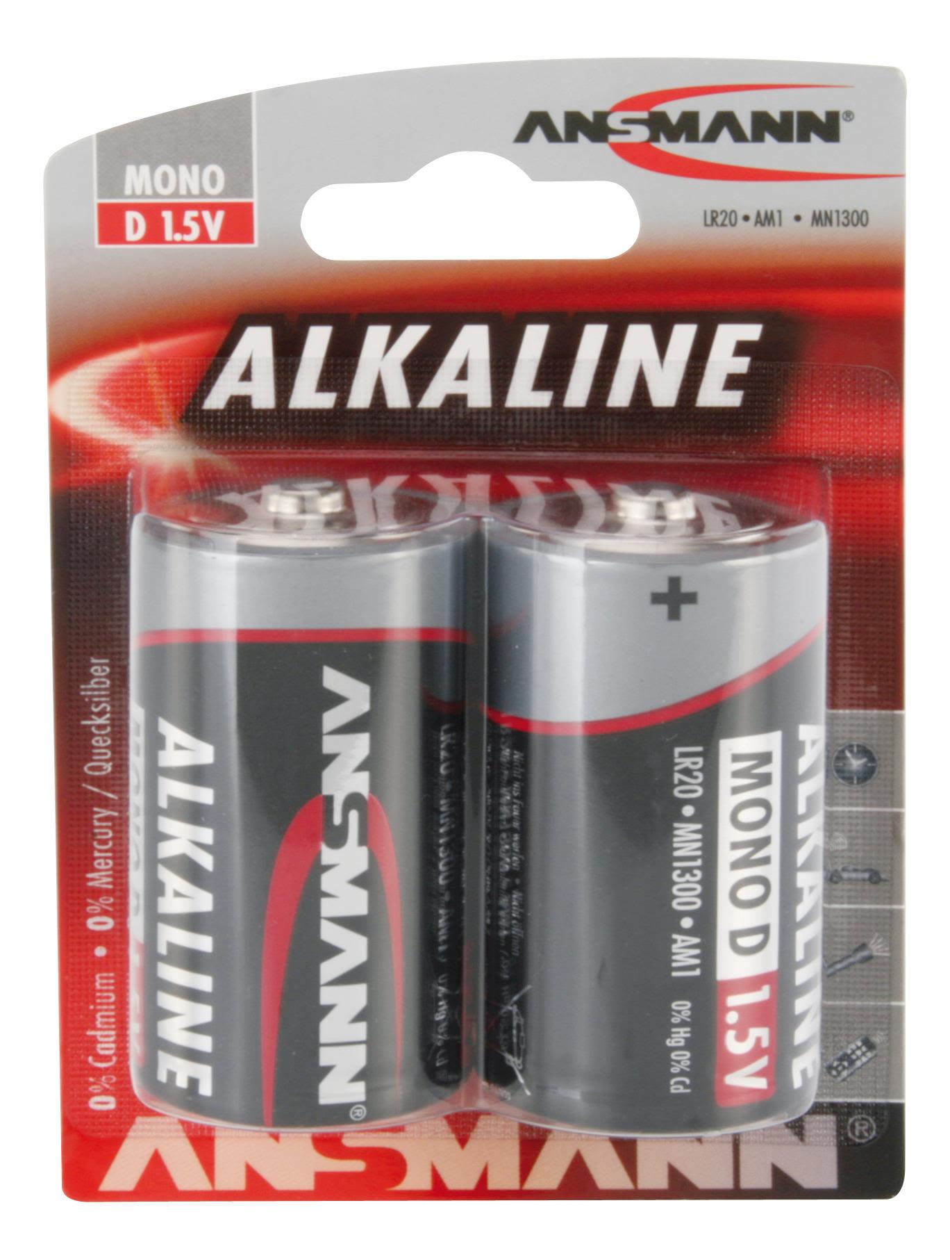 Ansmann 1514-0000 Batteri alkaliskt, Mono D/LR20, 2-pack