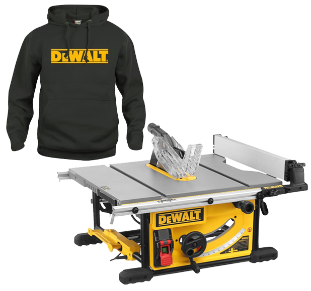 Dewalt DWE7492 Bordscirkelsåg tröja i storlek XXL ingår