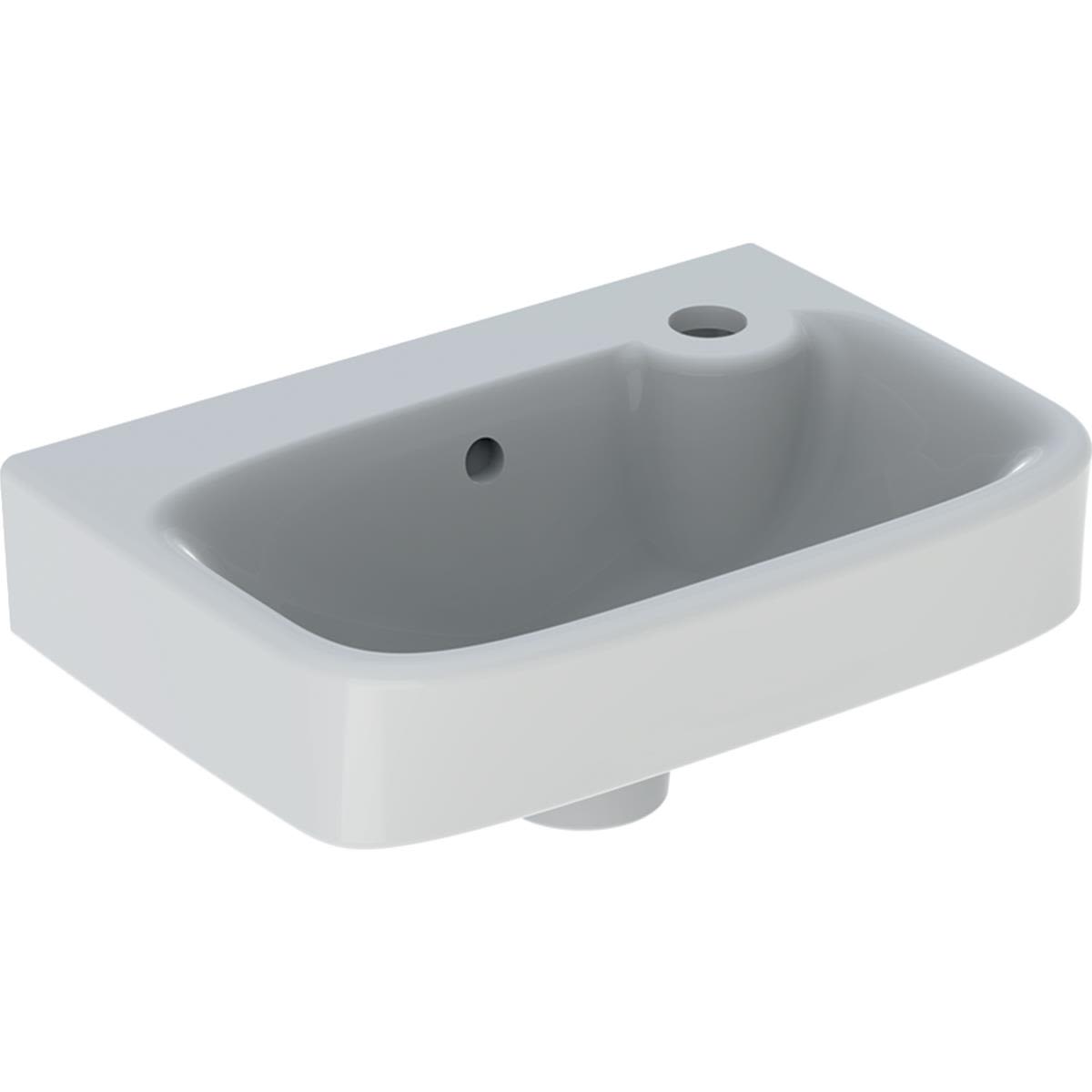 Ifö Vinta Square Tvättställ assymetriskt blandarhål, vit Kranhål till höger