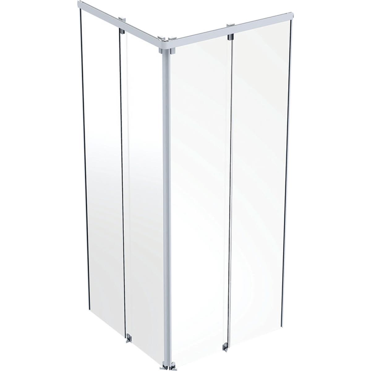 Contura Showerama 10-5 Duschvägg 90 x 90 x 200 cm, kvadratisk Vit/klarglas