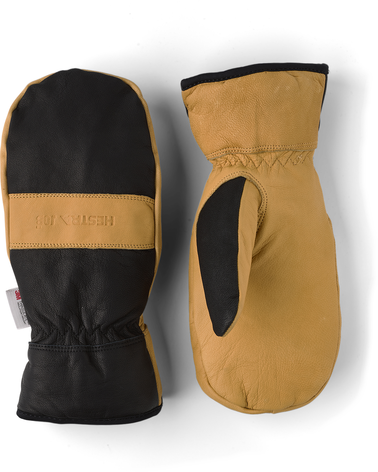 Hestra Pro 74971-12 Winter Pro Mitt Vinterhandske tumhandske i skinn, svart/brun 12