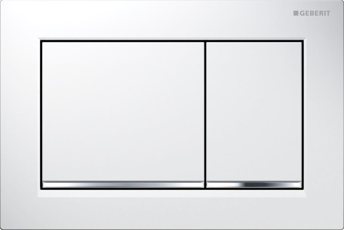 Geberit Omega30 Spolplatta för dubbelspolning Vit