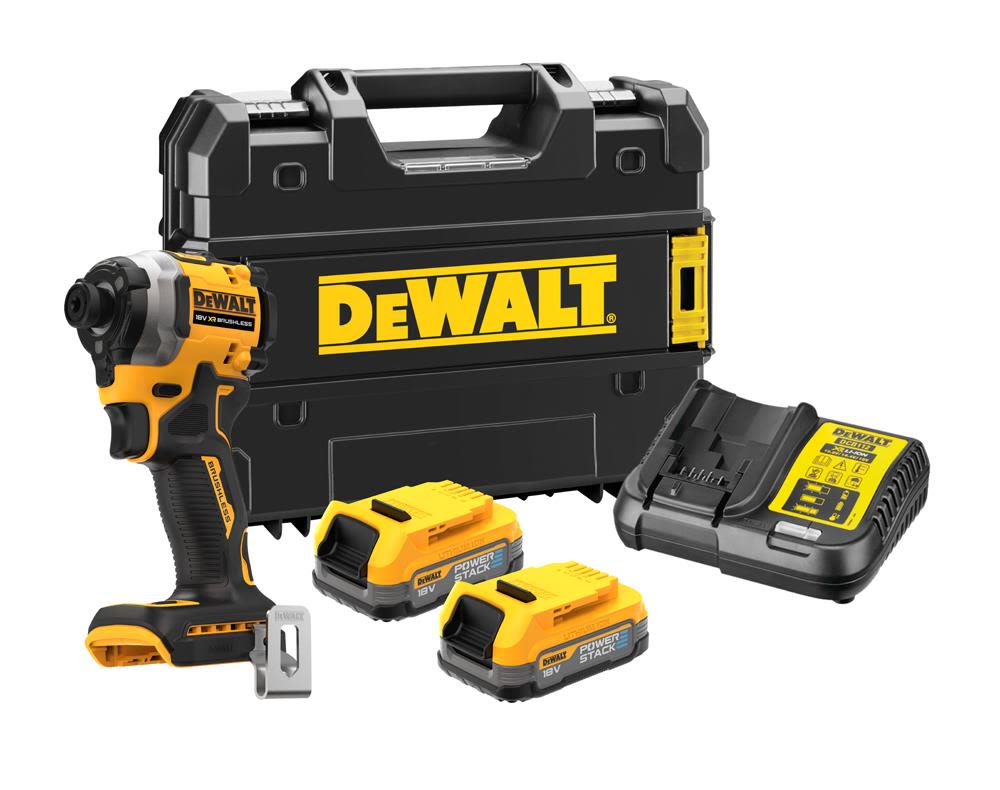 Dewalt DCF850E2T-QW Slagskruvdragare med 2 st 1,7 Ah batterier, laddare
