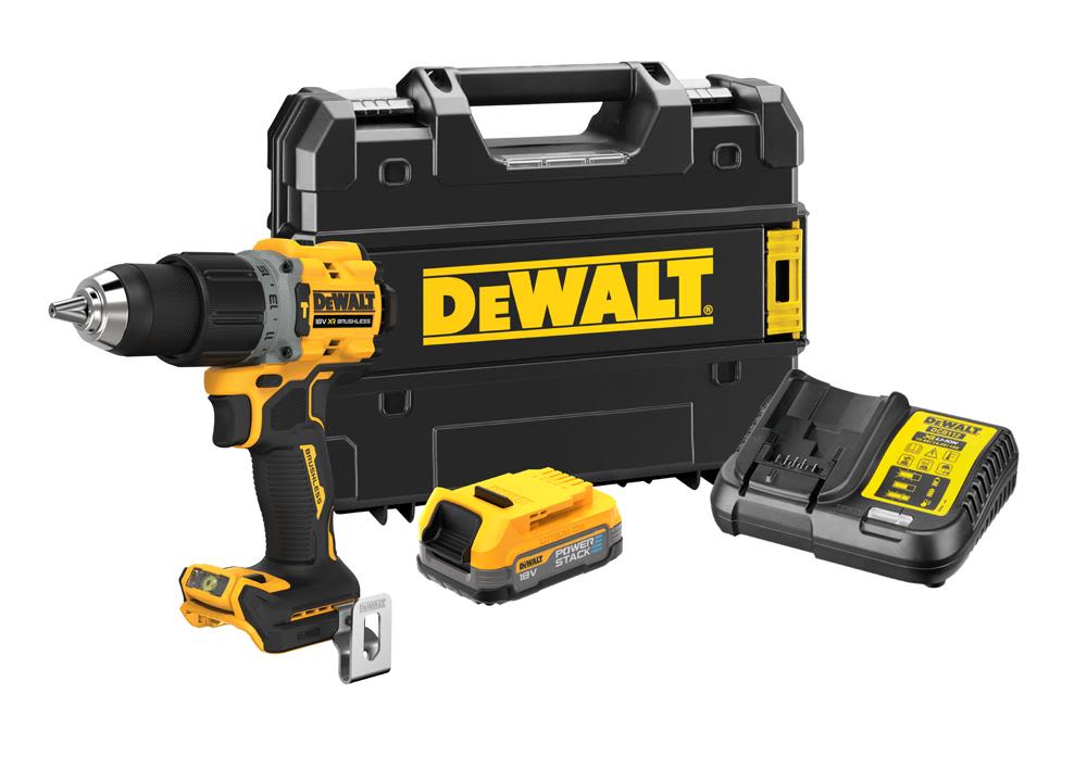 Dewalt DCD805E1T-QW Akkuiskuporakone akun ja laturin kanssa