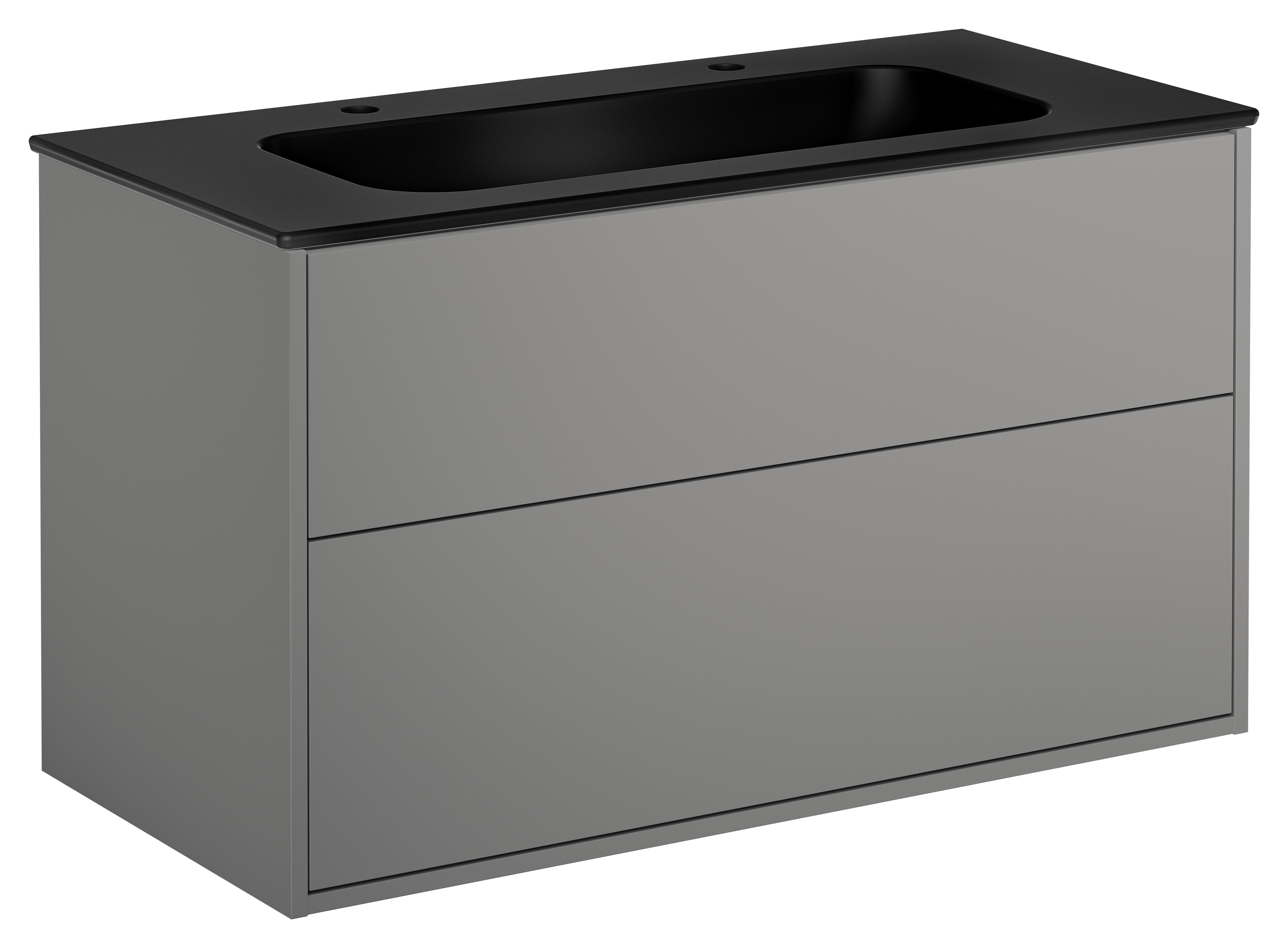 Gustavsberg Artic Kommod 100 cm, med tvättställ, 2 st bl.hål