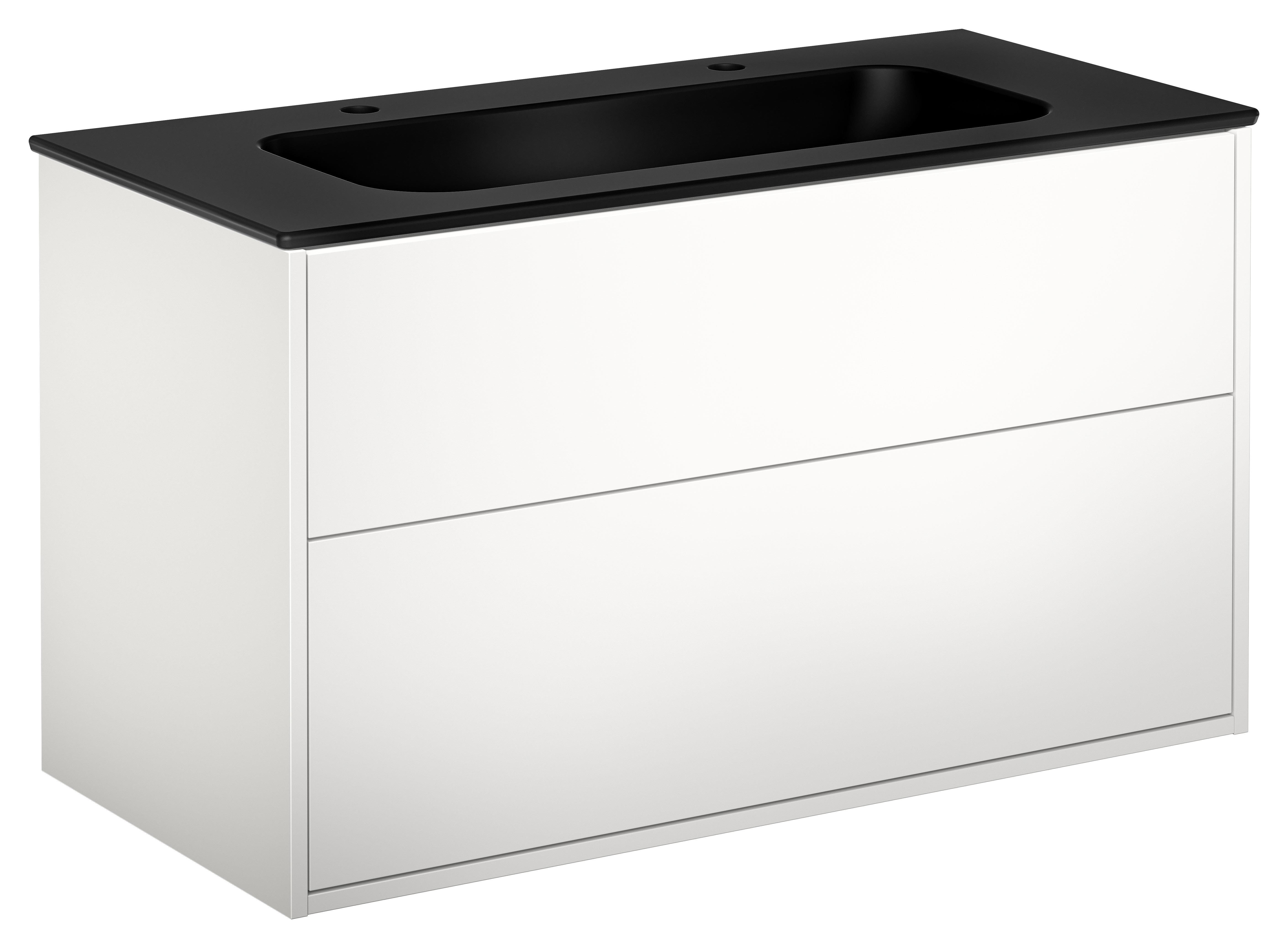 Gustavsberg Artic Kommod 100 cm, med tvättställ, 2 st bl.hål