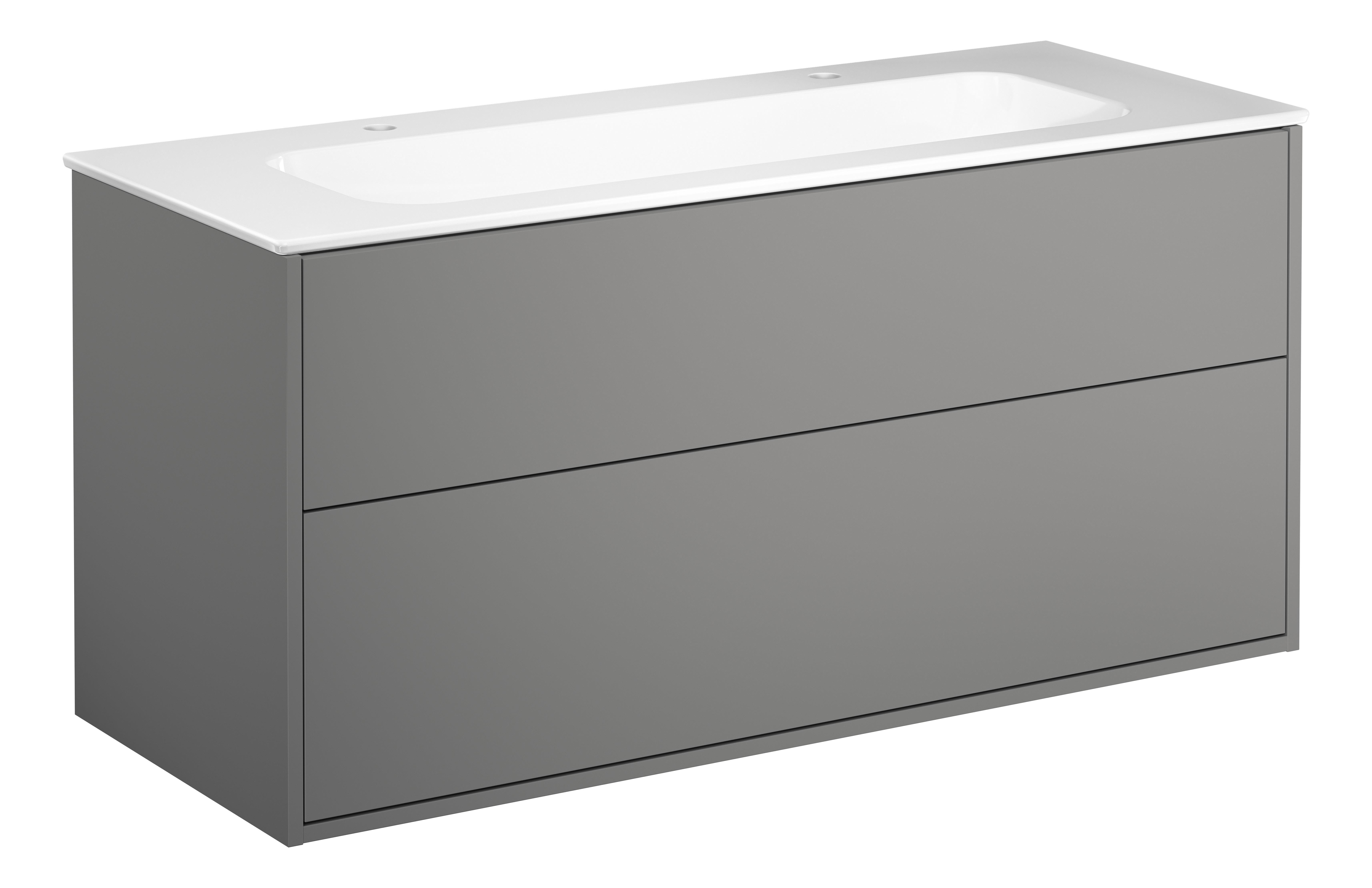 Gustavsberg Artic Kommod 120 cm, med tvättställ, 2 st bl.hål