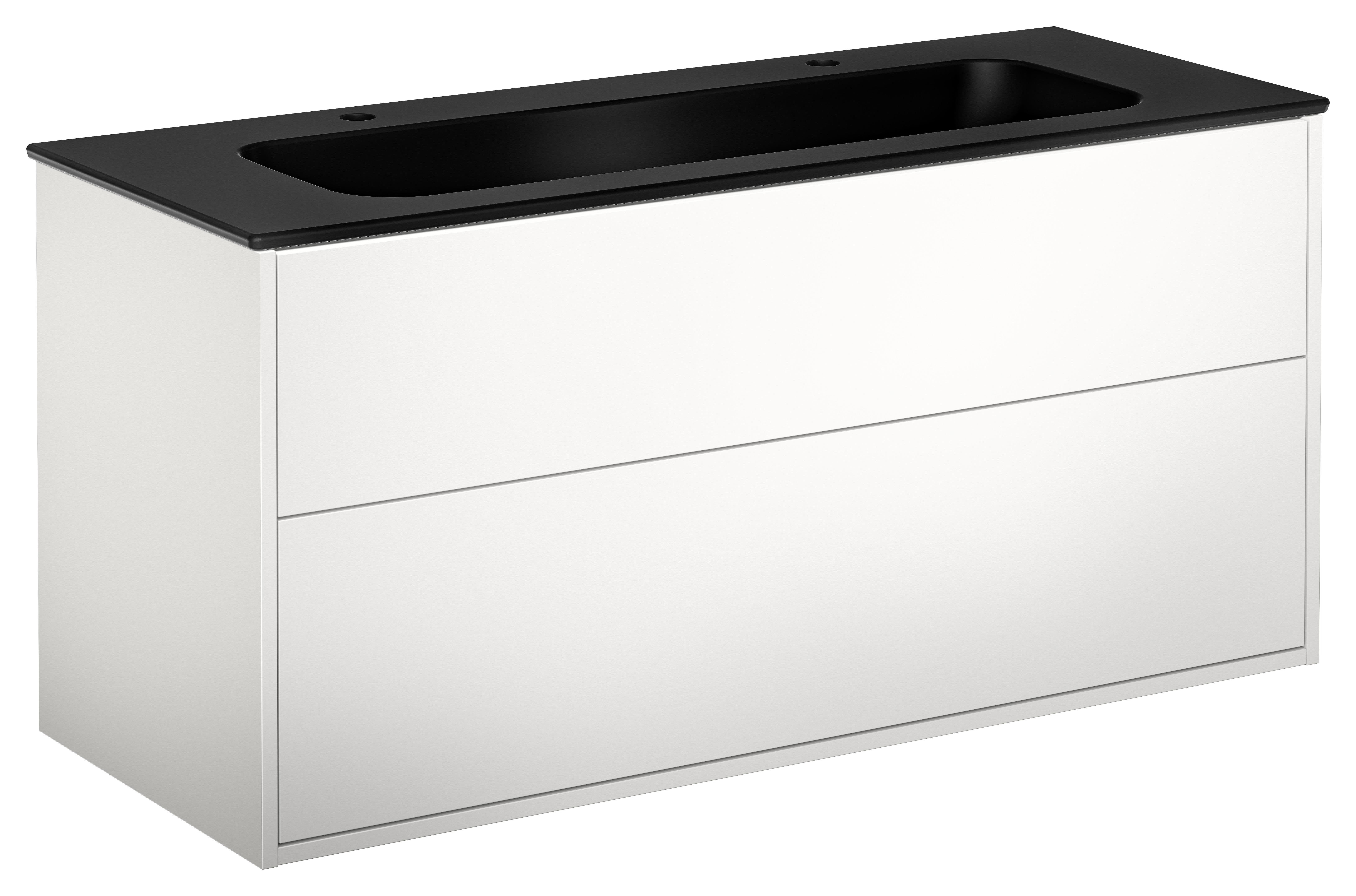 Gustavsberg Artic Kommod 120 cm, med tvättställ, 2 st bl.hål