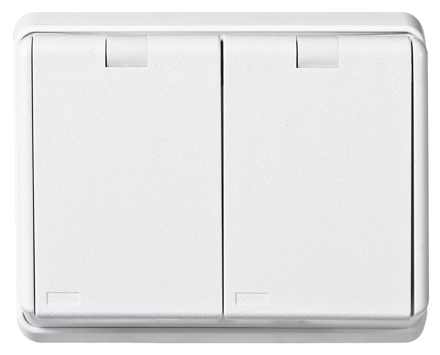 Elko EKO07567 Vägguttag renvit, IP44