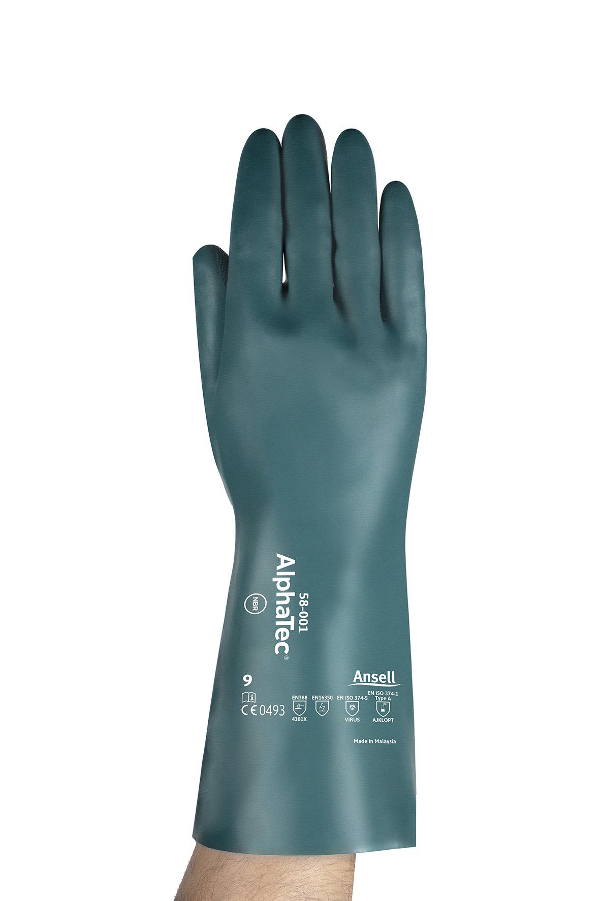 Ansell AlphaTec 58-001 ESD Kemskyddshandske nitril 9