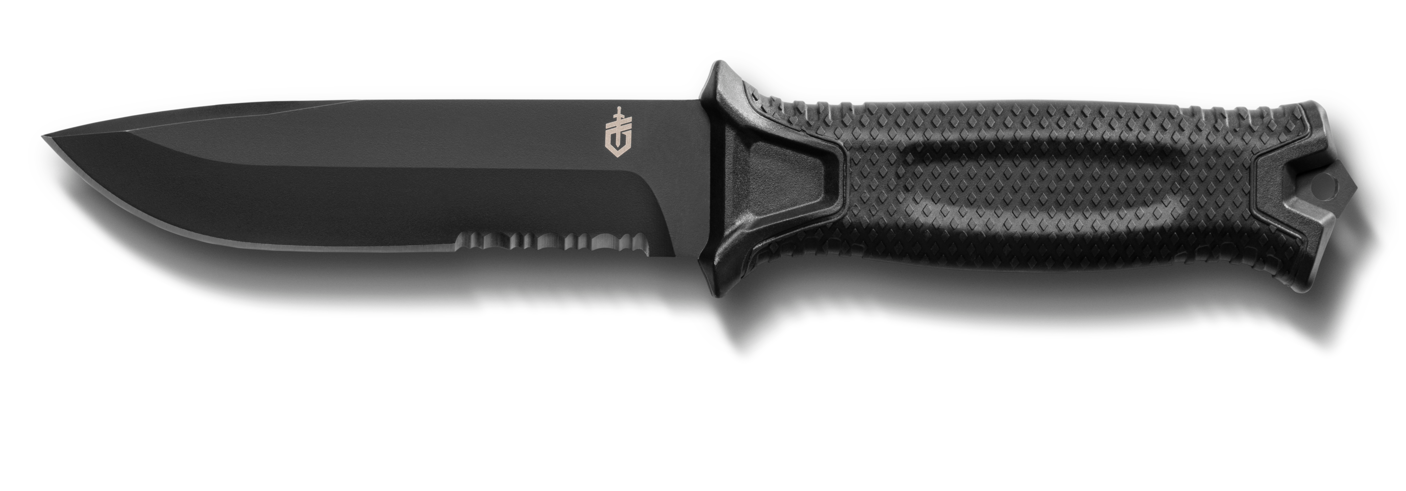 Gerber 1027840 Jagtkniv Serrated med kappe, sort boks