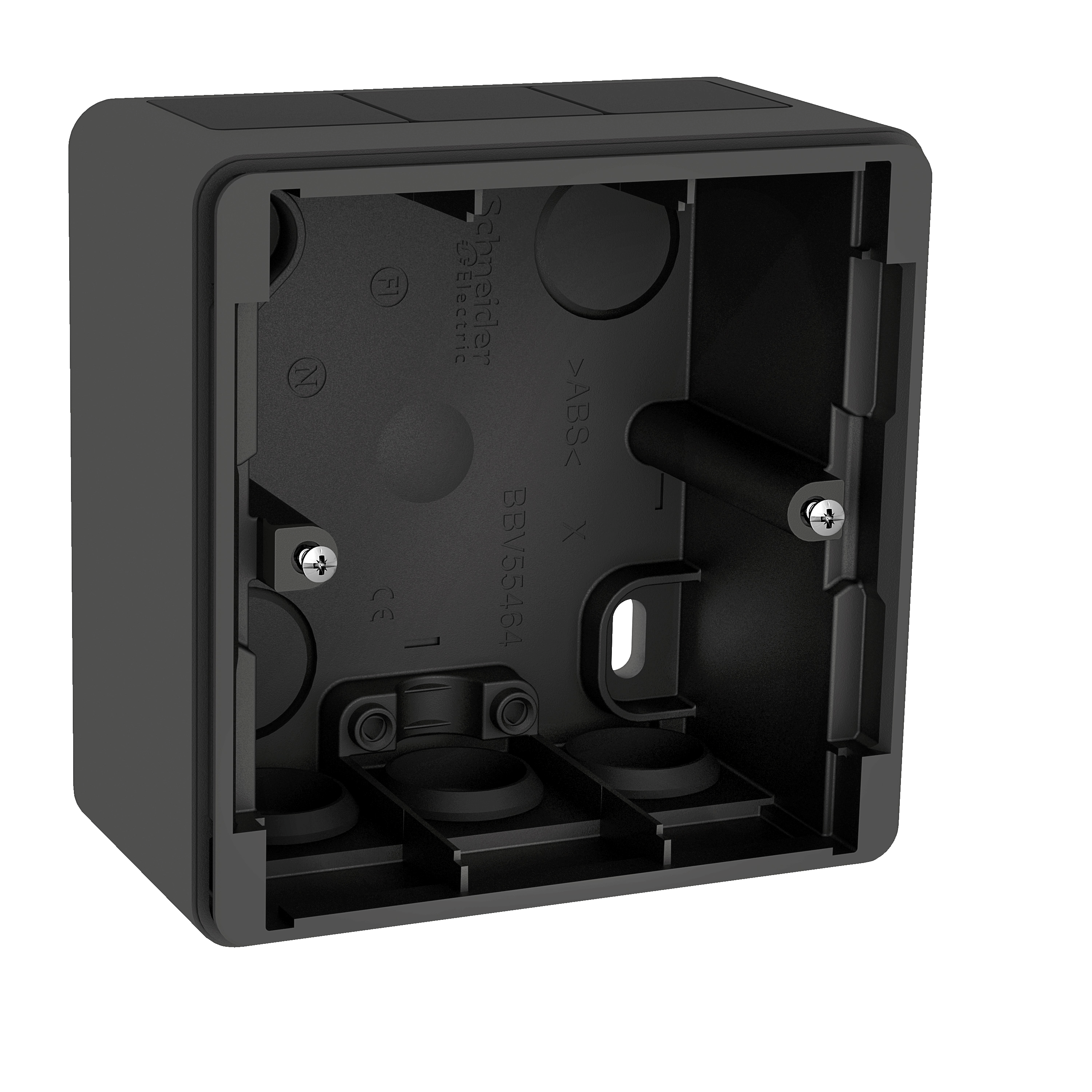 Schneider Electric Exxact Primo Dosa IP44, antracit 1-fack, 35 mm
