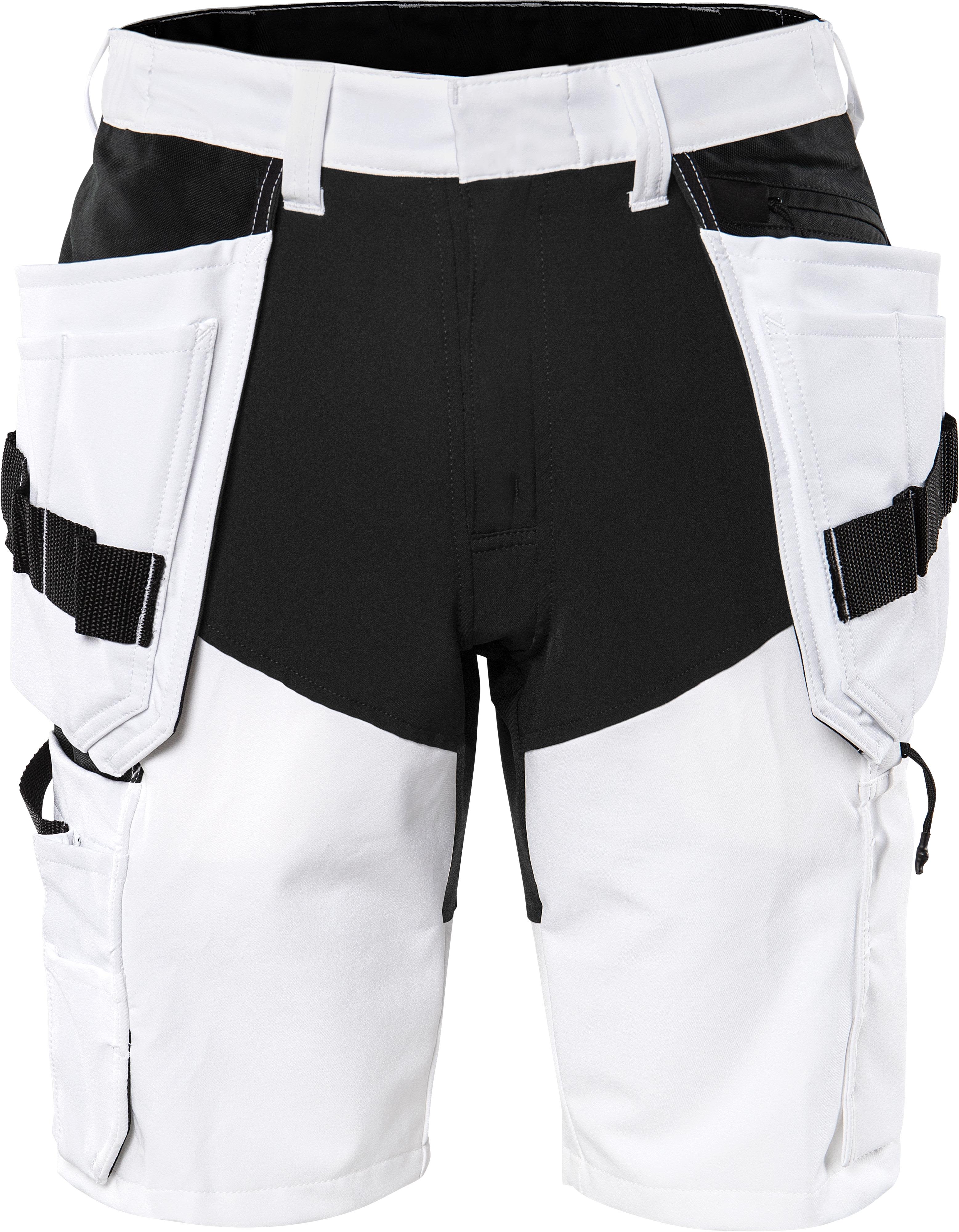 Fristads 2762 LWS Håndverkershorts hvit/svart C54