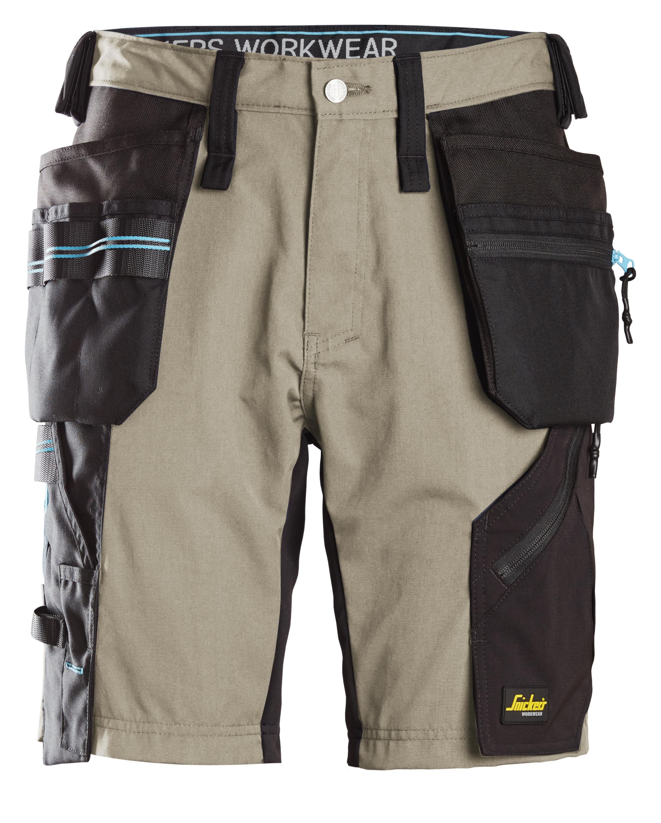 Snickers Workwear 6110 LiteWork Arbeidsshorts grønn/svart Grønn/Svart