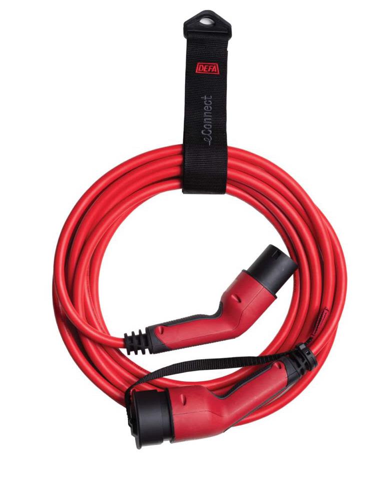 Defa eConnect M3T2 Laddkabel Type 2 till Type 2, 3-fas, 20 A 7,5 meter