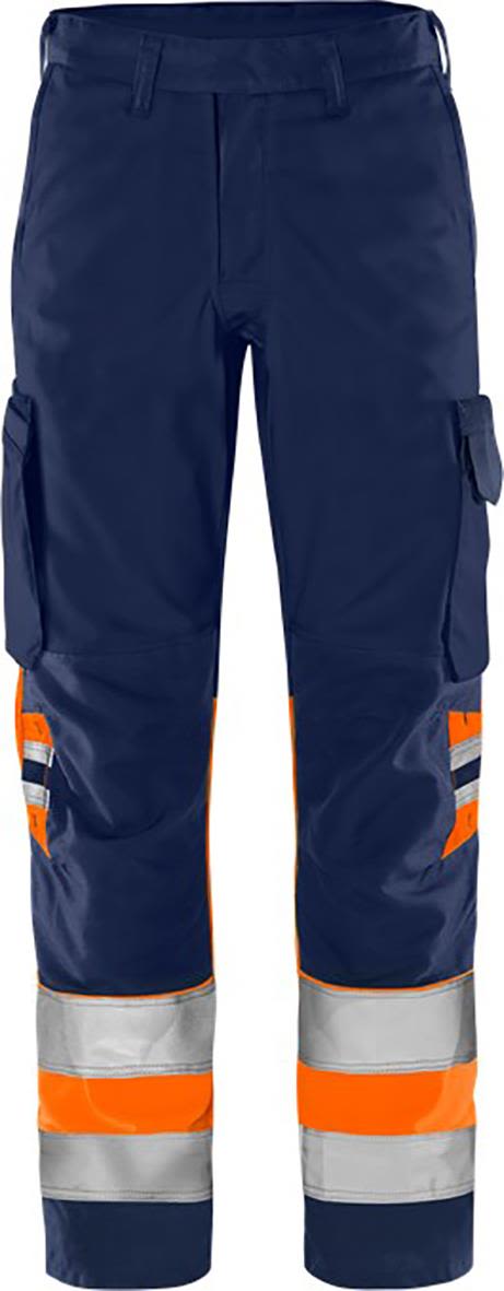Fristads 2668 GPLU Arbeidsbukse varsel, oransje/marineblå Varsel, Oransje/Marineblå