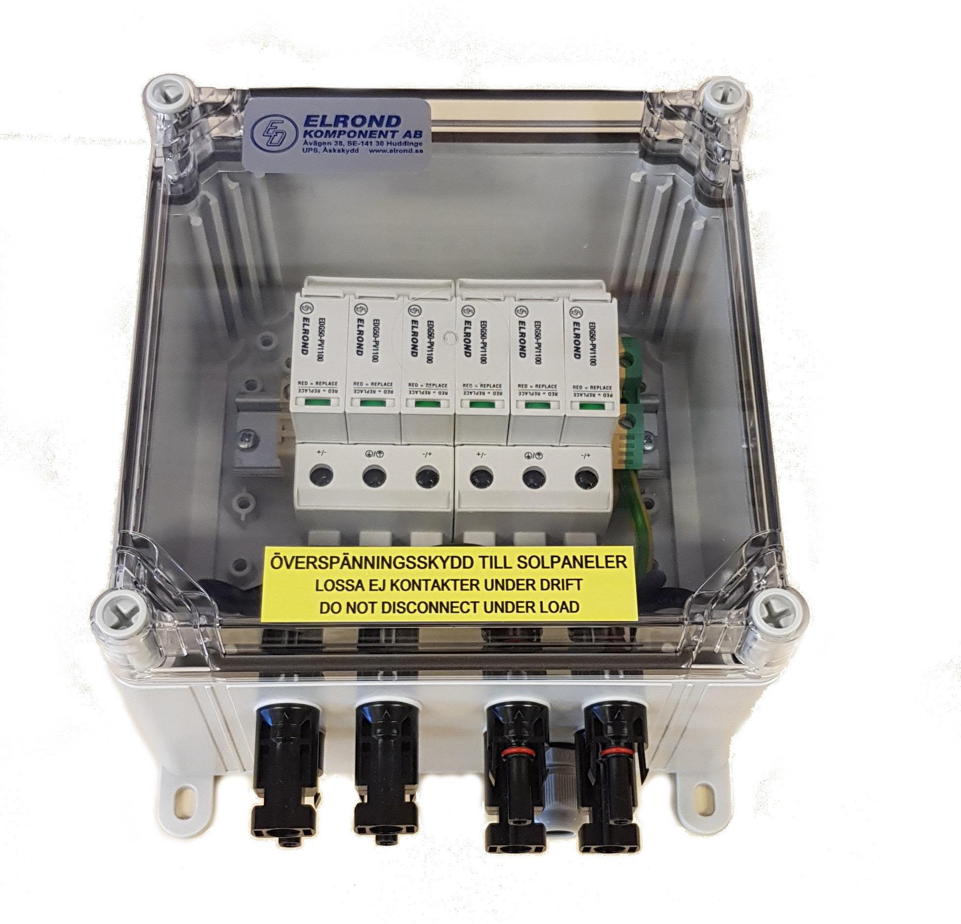 Elrond ÅSKPKT SOL 2 Plastkapsling med solcellskydd, för 2 strängar