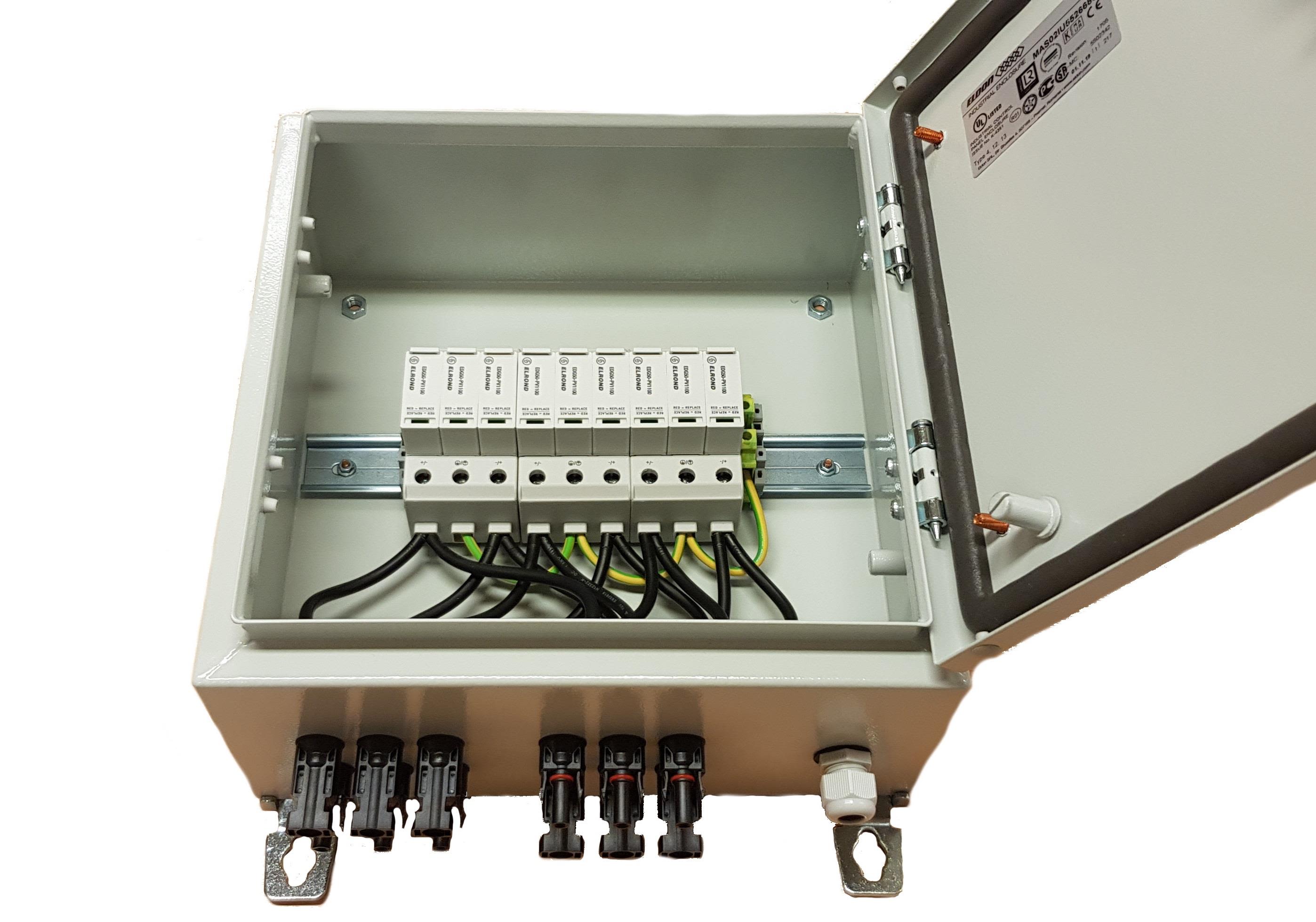 Elrond ÅSKPKT SOL 3 Plåtkapsling med solcellskydd, för 3 strängar