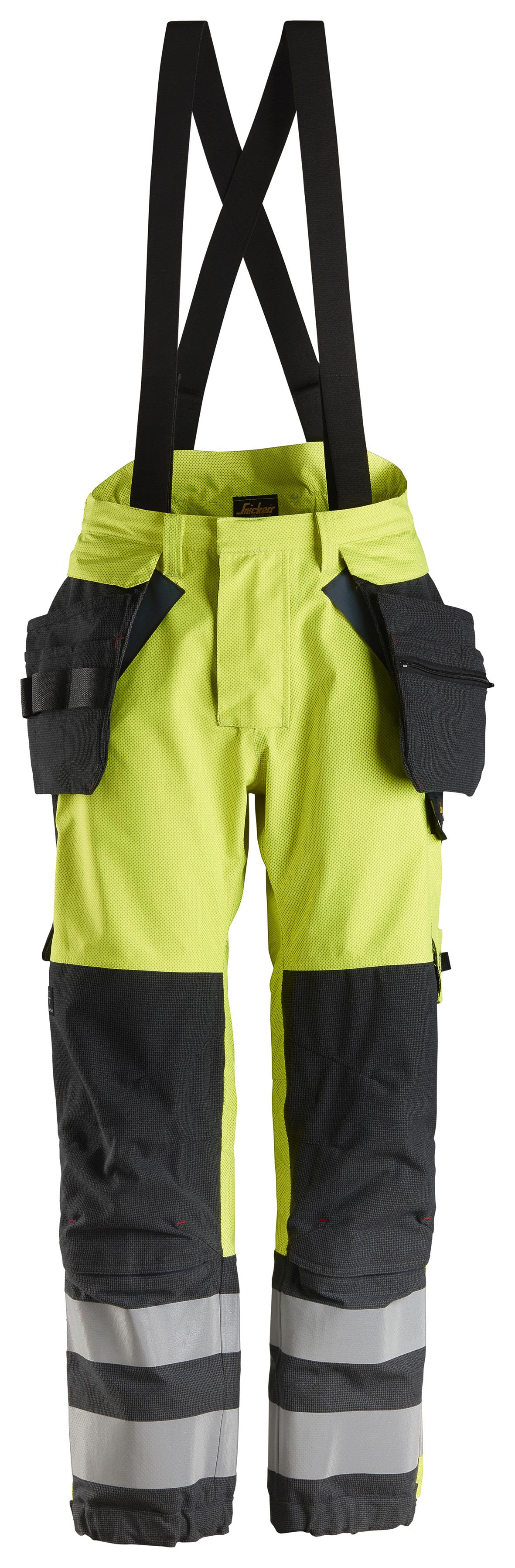 Snickers Workwear 6568 ProtecWork Arbeidsbukse Hi-Viz gul/blå M