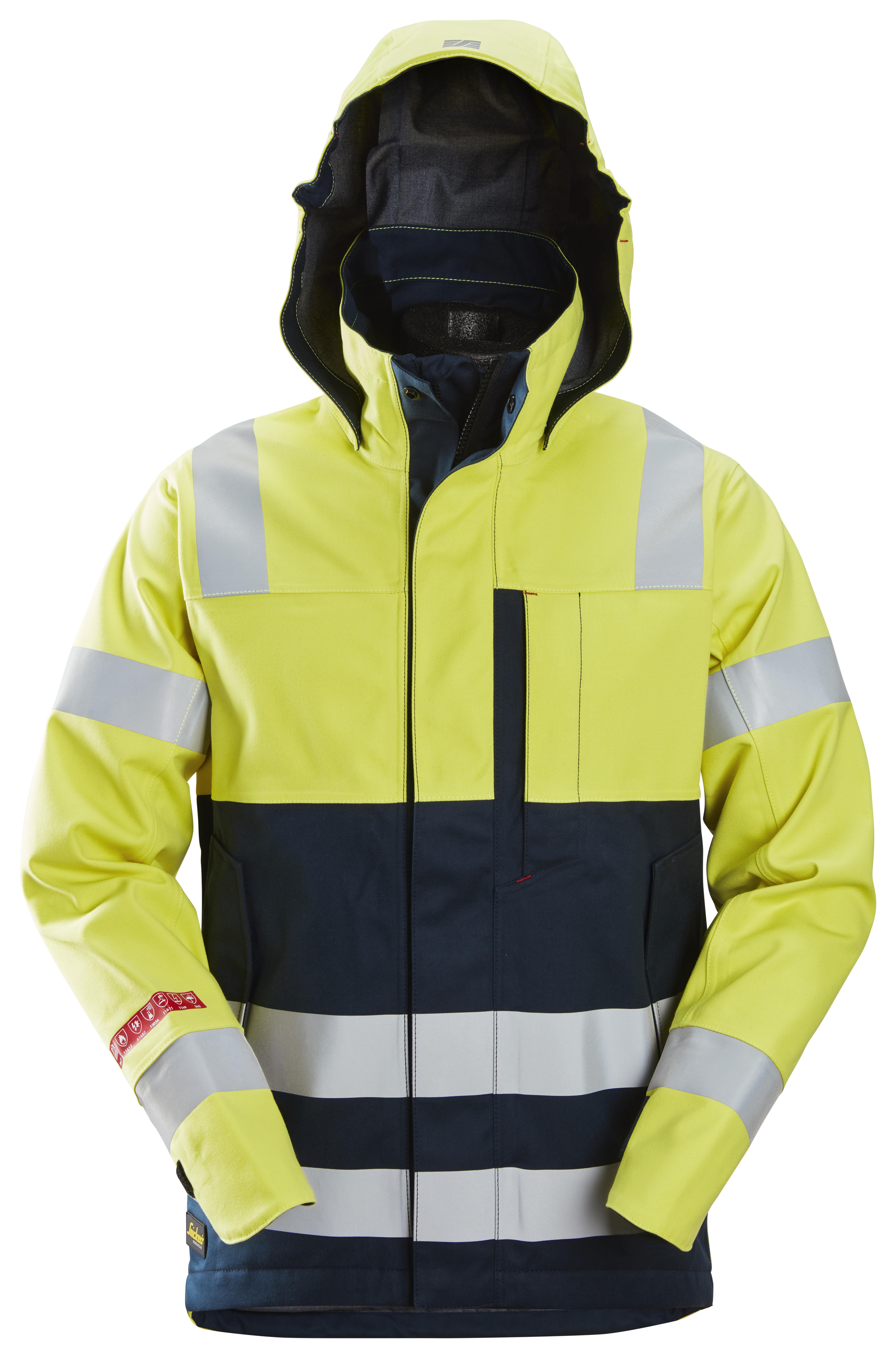 Snickers Workwear 1363 ProtecWork Skalljakke lang, gul/blå Gul/Blå