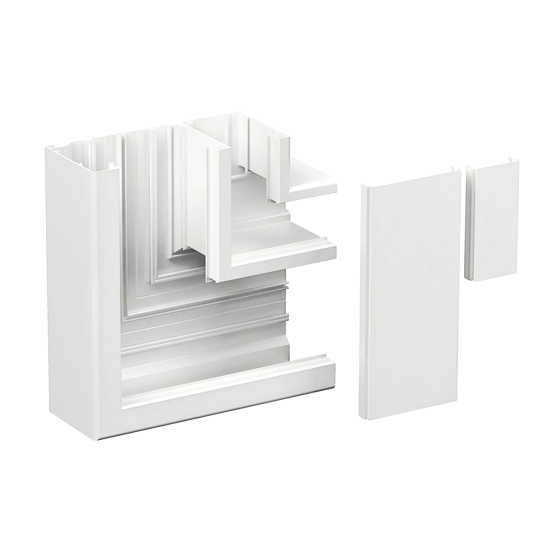 Schneider Electric 5510223 L-stycke 80 x 72 x 200 mm, stigande Vit