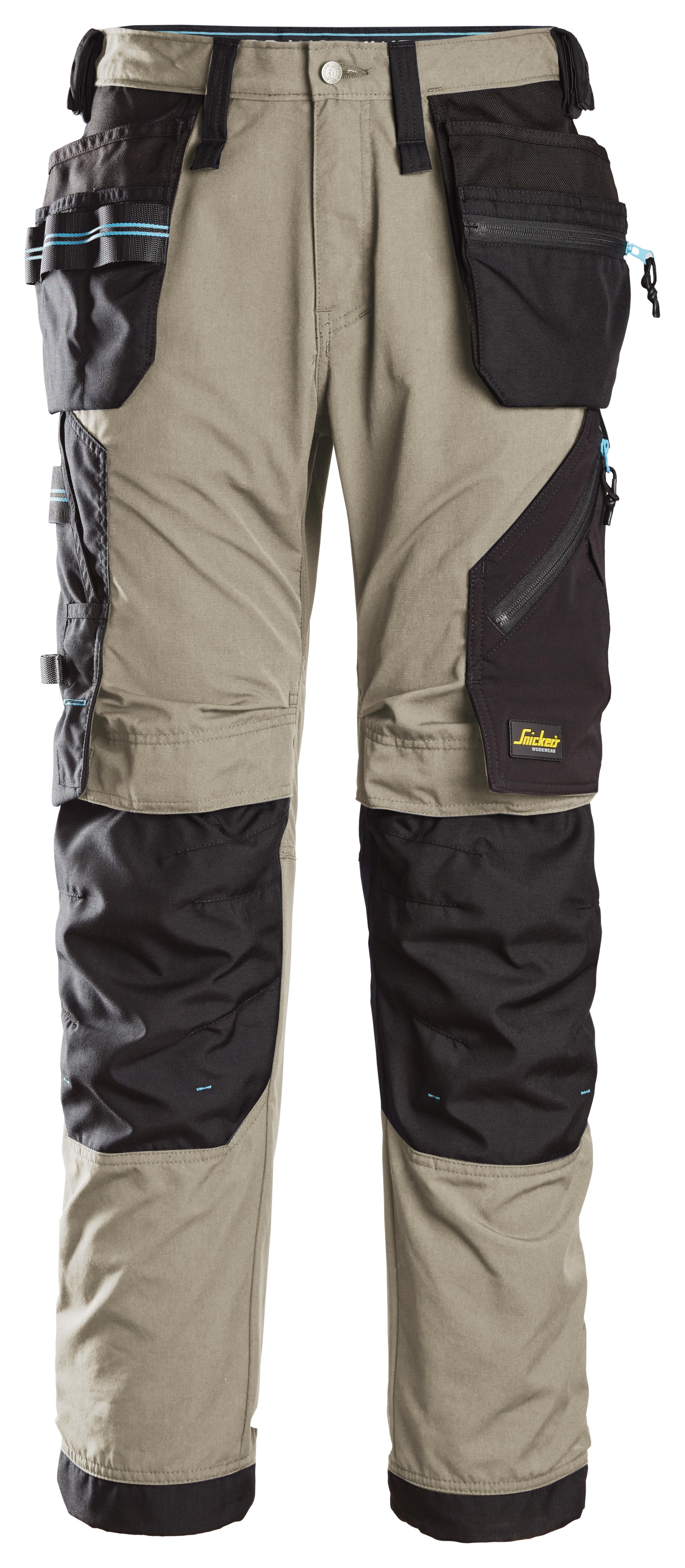 Snickers Workwear 6210 LiteWork Arbeidsbukse khaki/svart Khaki/Svart