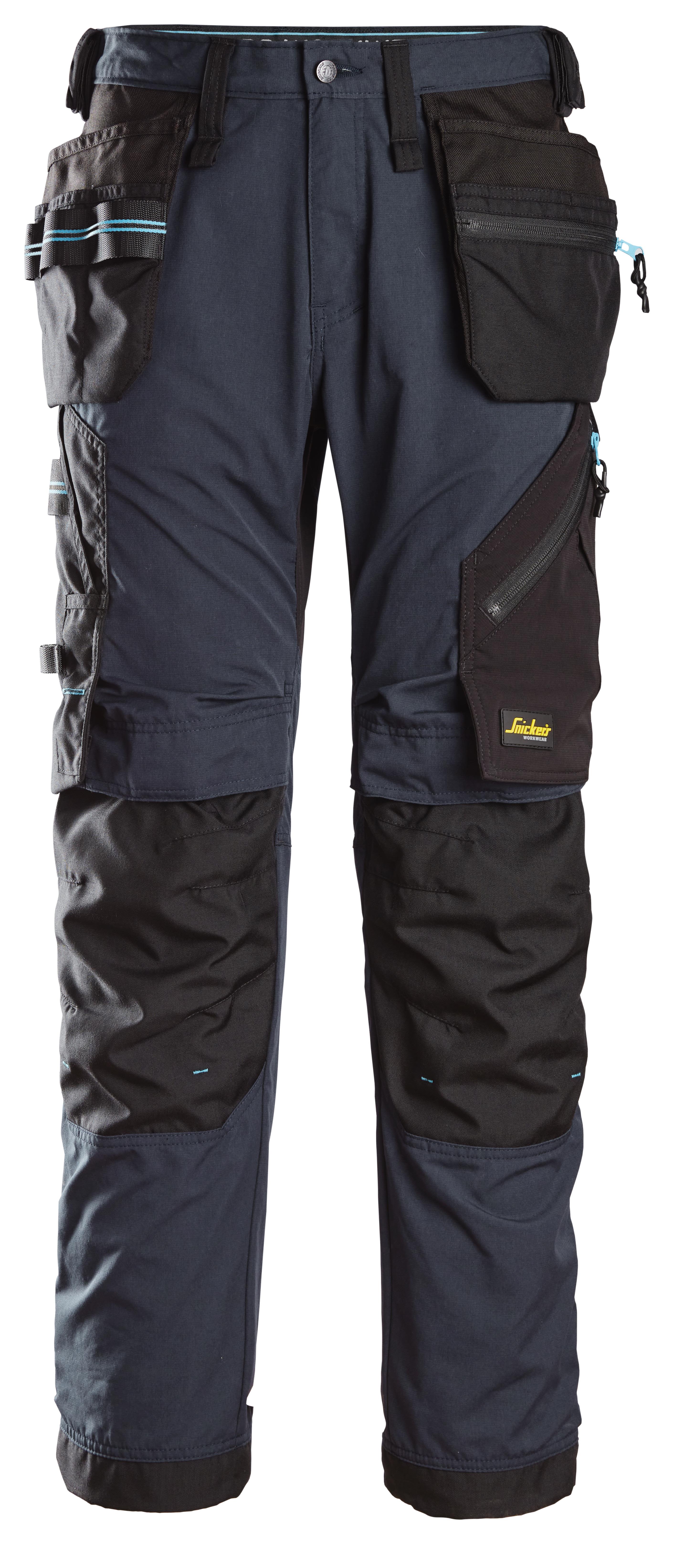 Snickers Workwear 6210 LiteWork Arbeidsbukse marineblå/svart, med stretch Marineblå/Svart