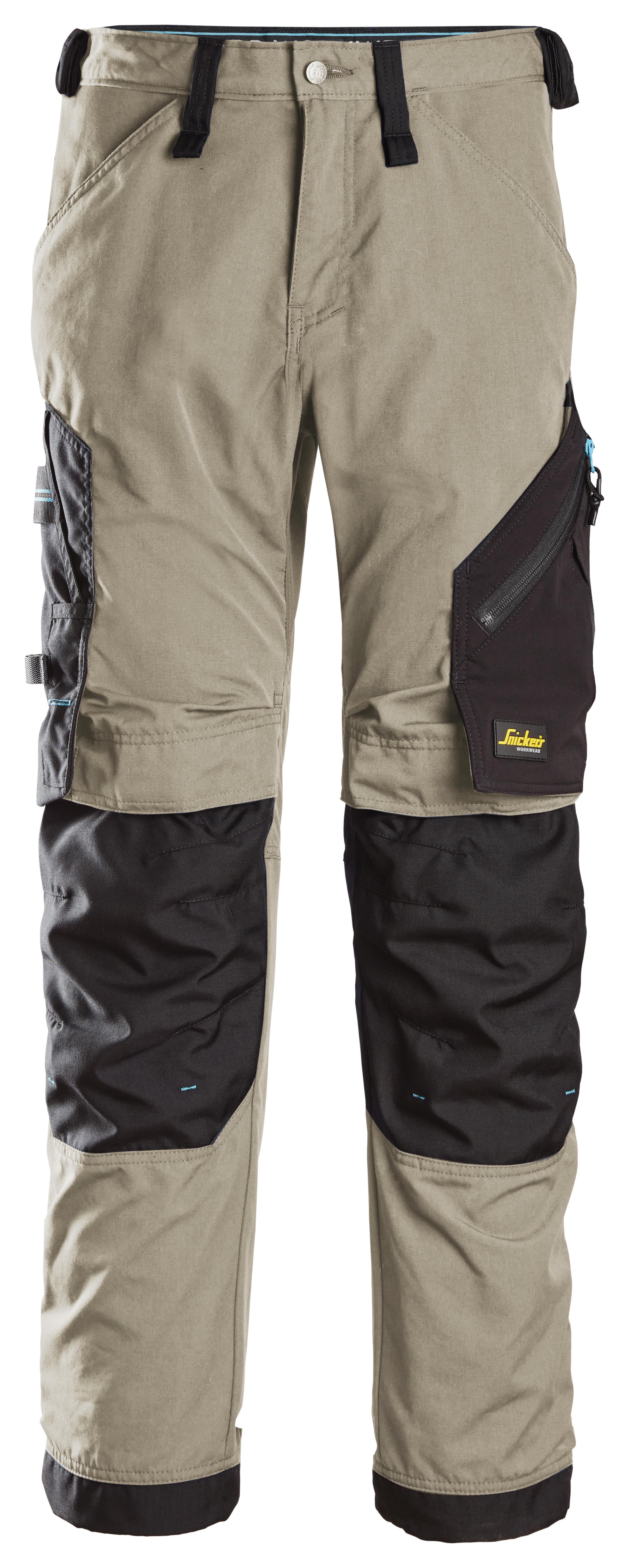 Snickers Workwear 6310 LiteWork Arbetsbyxa khaki/svart Khaki/Svart
