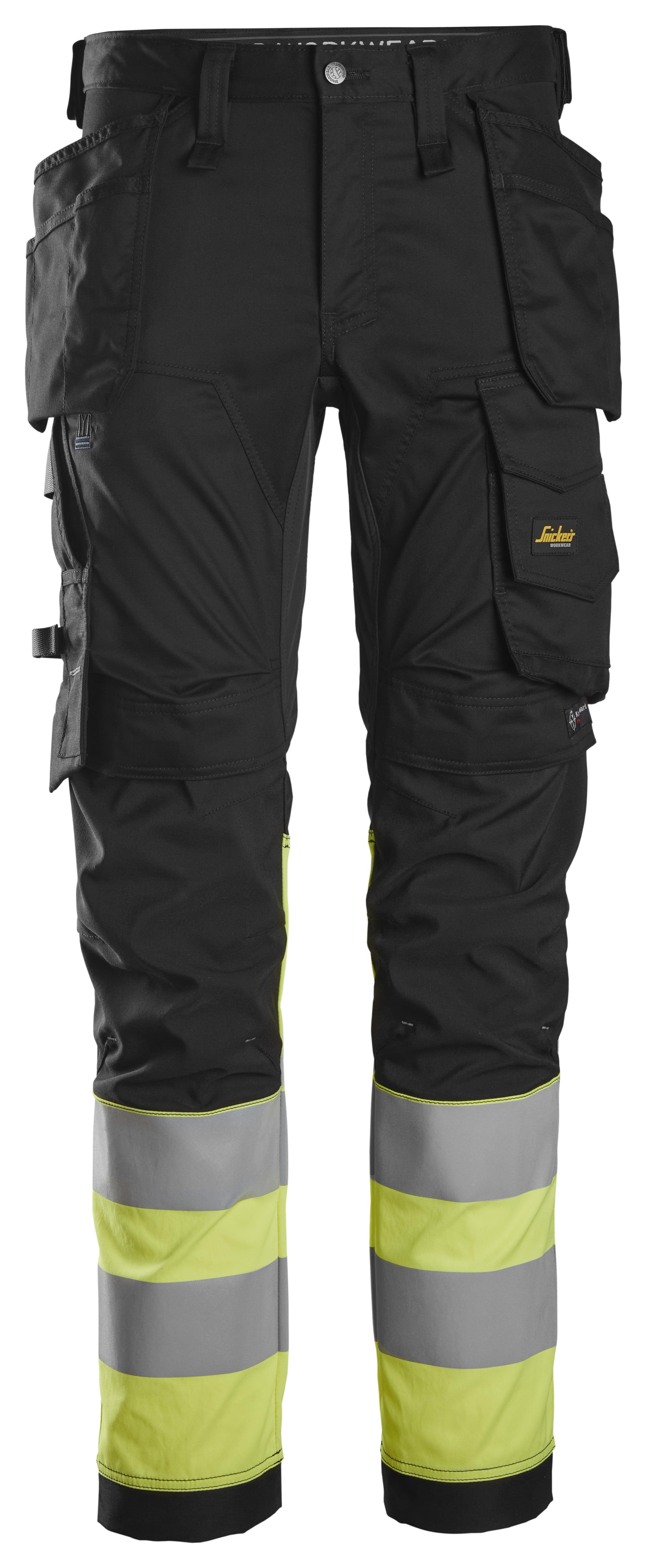 Snickers Workwear 6234 Håndværkerbukser sort/Hi-Vis gul Sort/Hi-Vis Gul