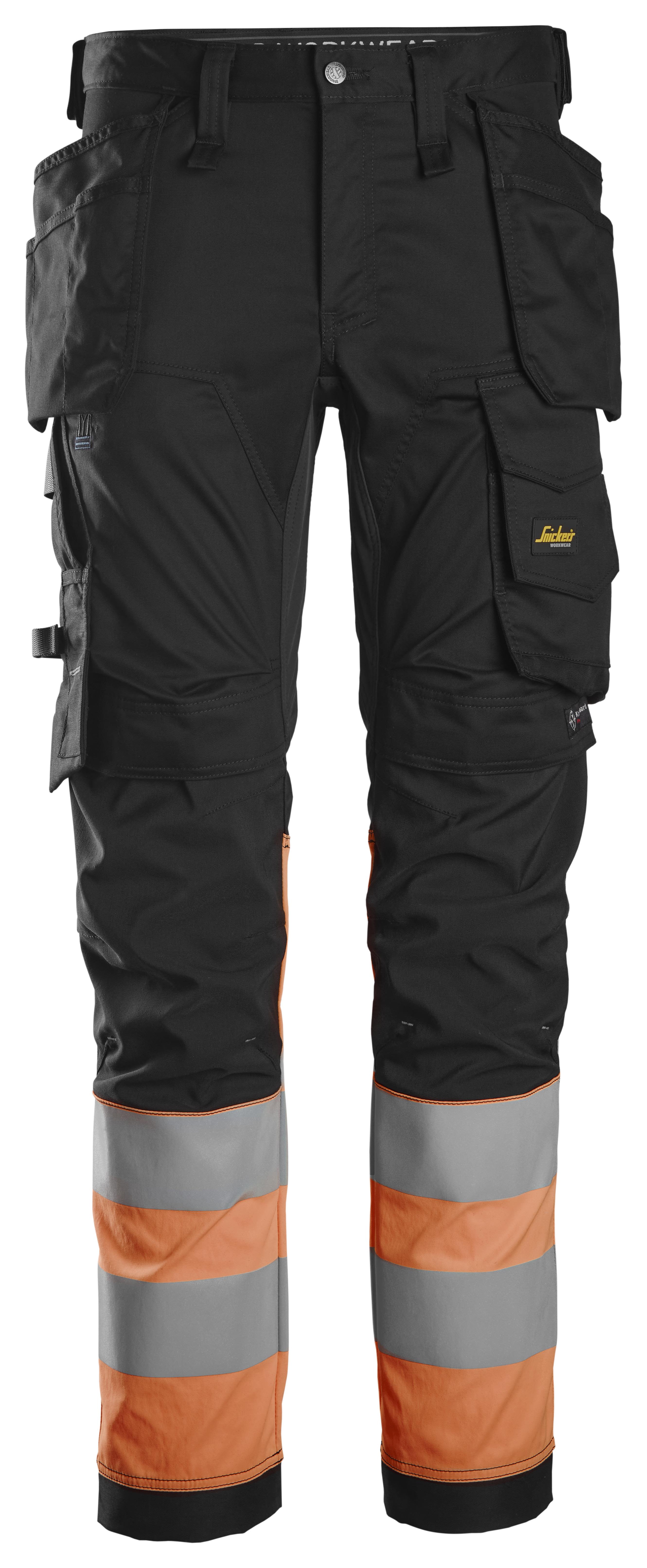 Snickers Workwear 6234 Håndværkerbukser sort/orange Sort/orange