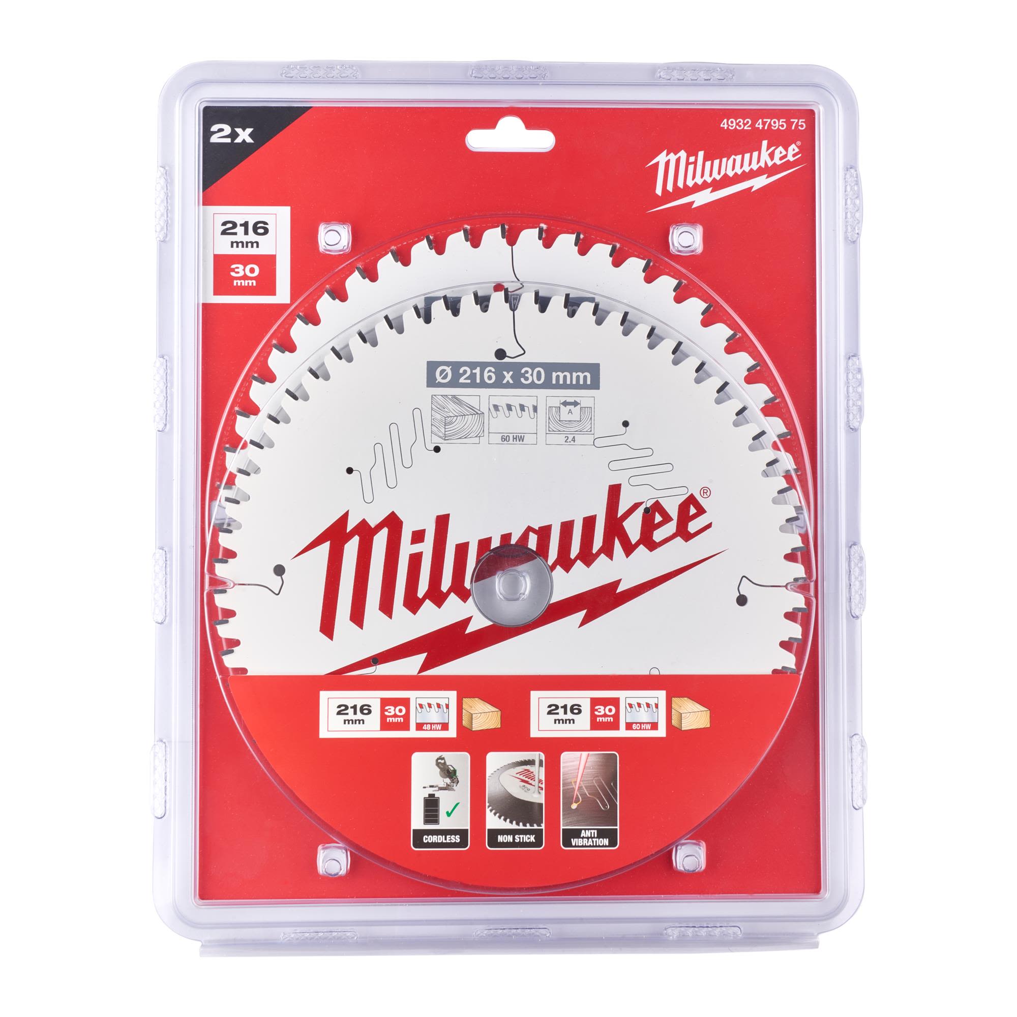 Milwaukee 4932479575 Sahanterä Ø216/30 mm, 48/60T