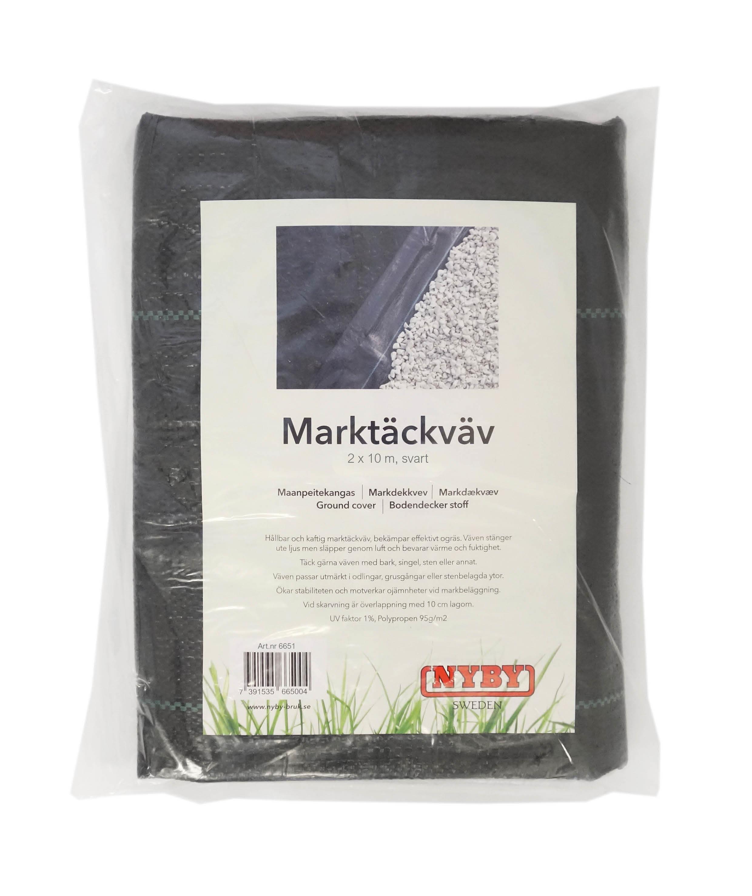 Nyby Bruk 6651 Ukrudtsdug 100g/m², sort 2x10 m