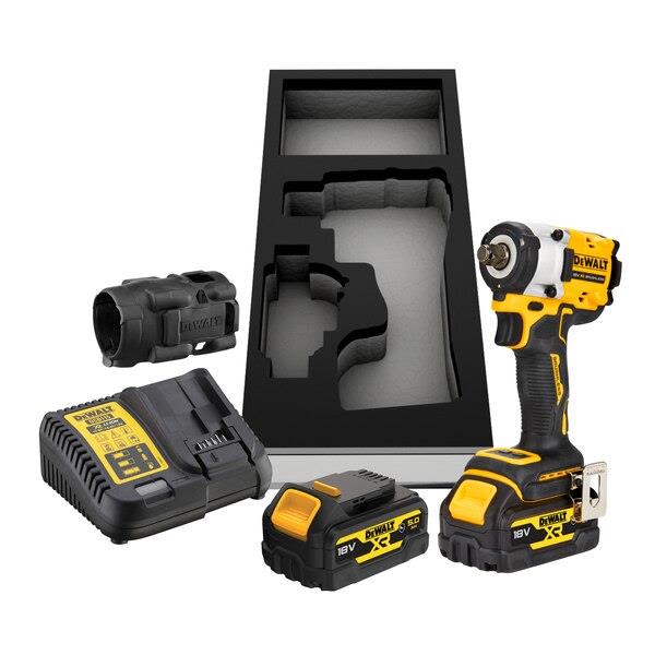 Dewalt Dewalt Muttertrekker 18v Dcf921p2g Xr Auto, 2 X 5,0 Ah Gfn-Batteri Og Lader I Pappeske