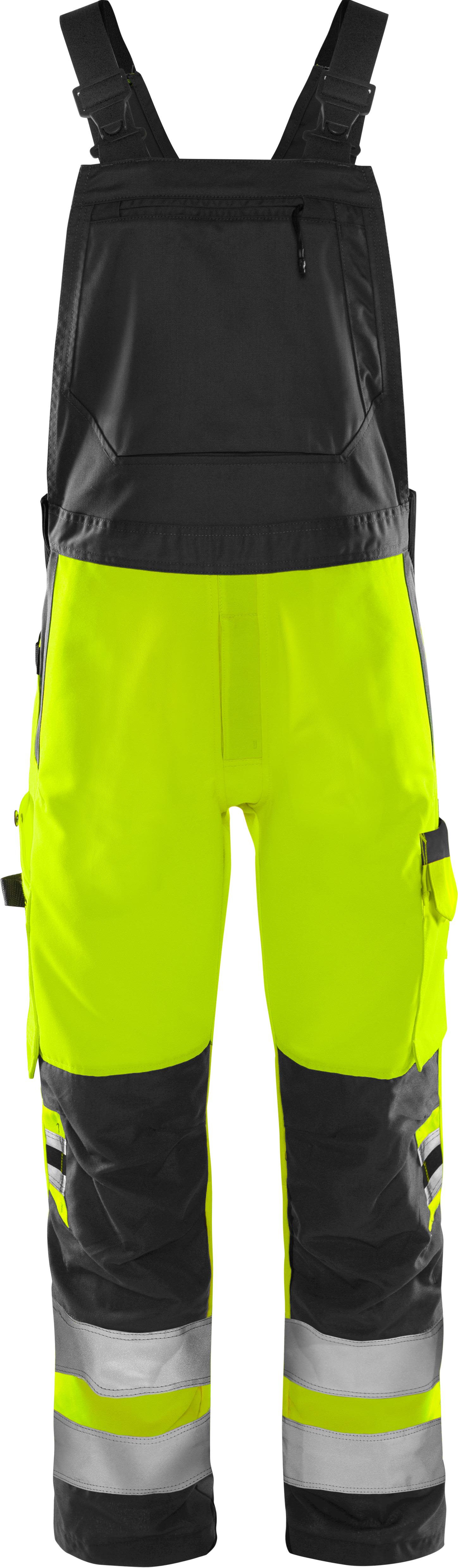Fristads 1030 GPLU Selebukse gul/svart Varsel, Gul/Svart